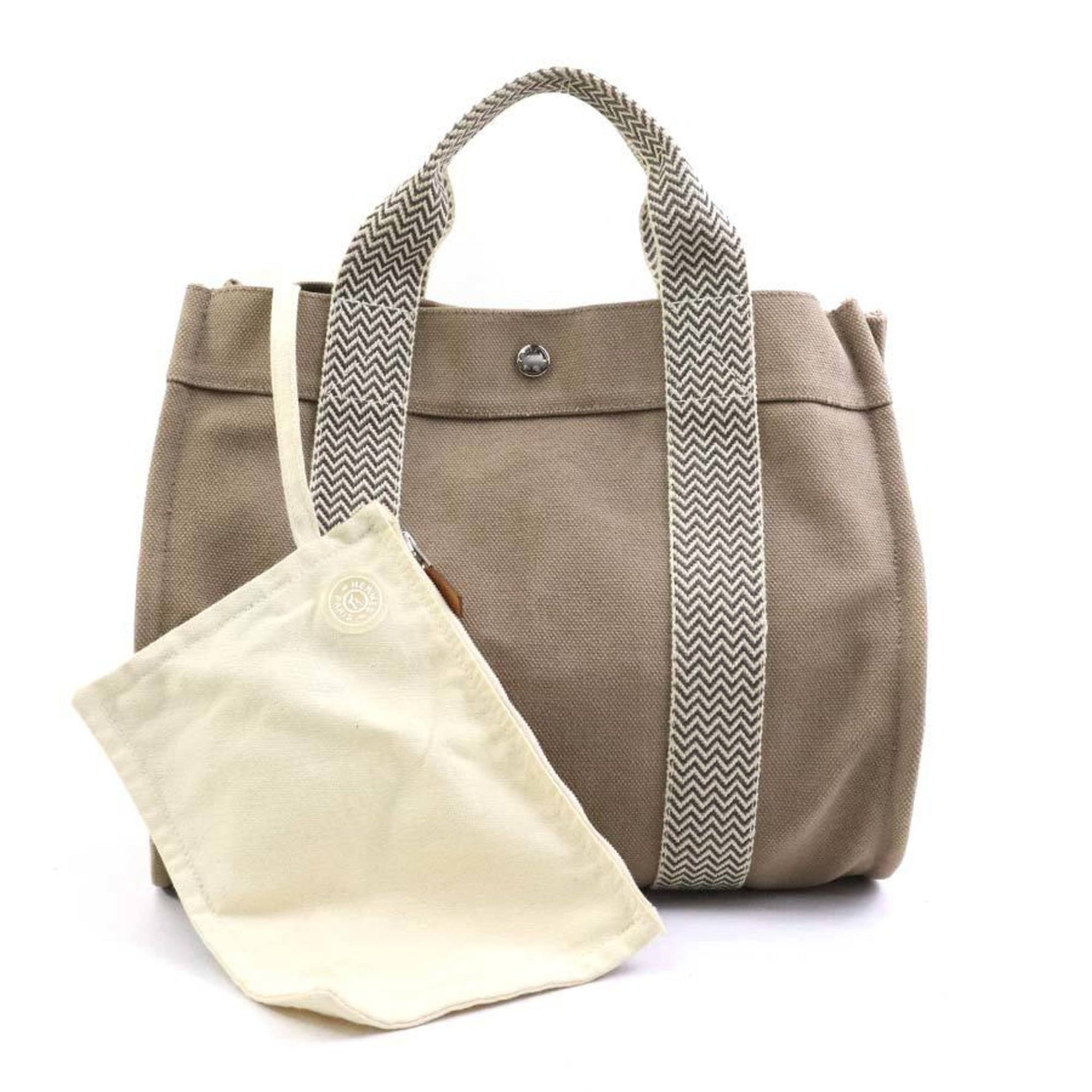 Hermes handbag tote bag Cannes PM cotton silver men's