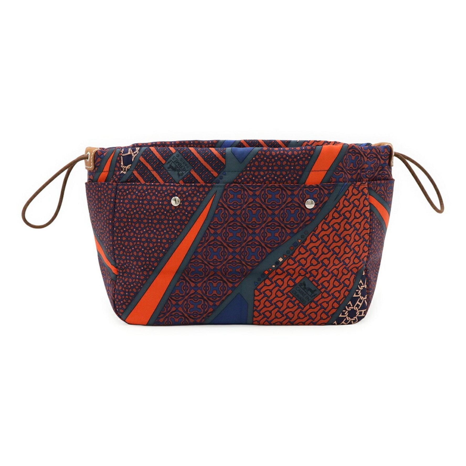 HERMES Fourbee 25 Bag-in-Bag Multi-Pouch in Silk, Vaubarenia Leather, Multicolor
