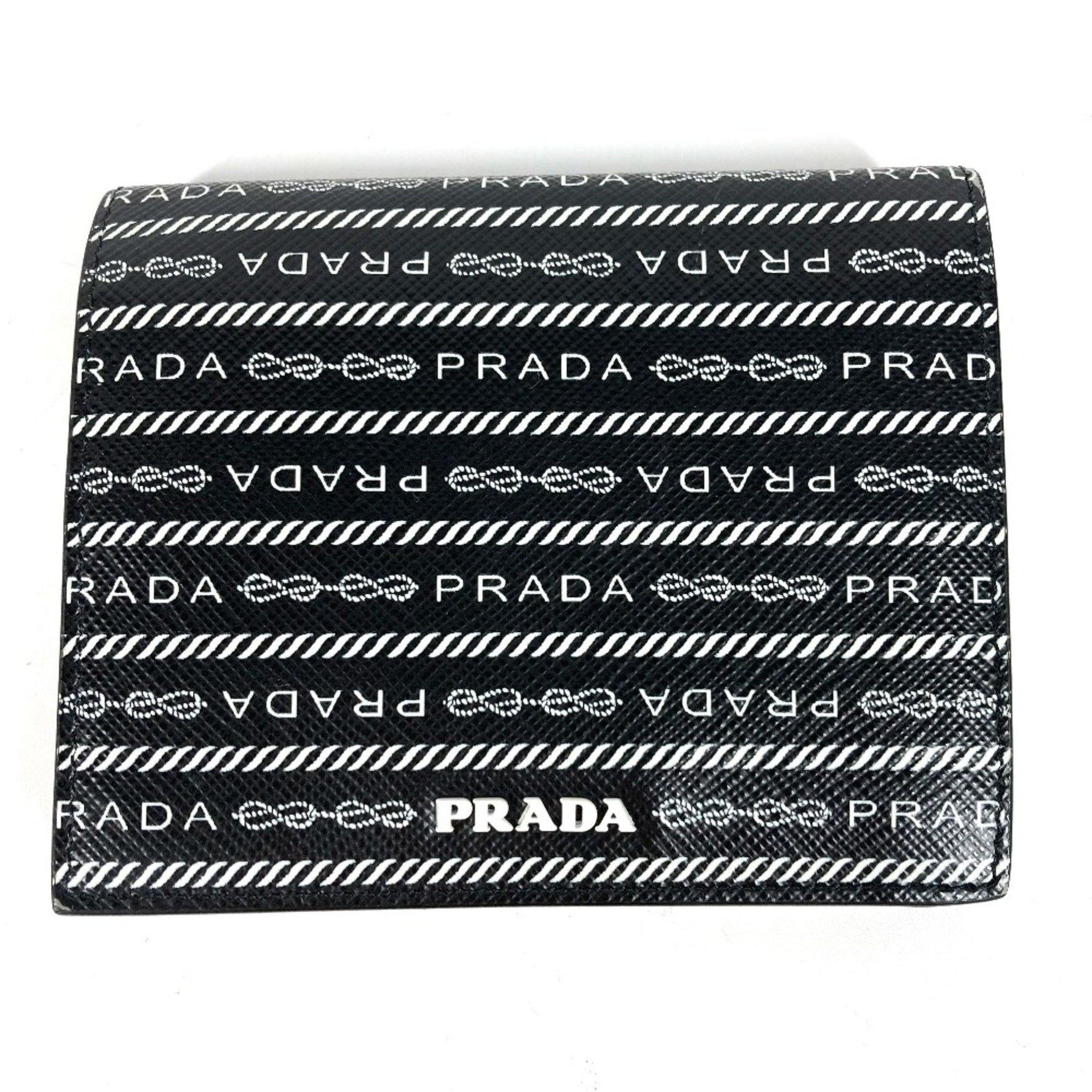 PRADA Compact wallet Folded wallet White