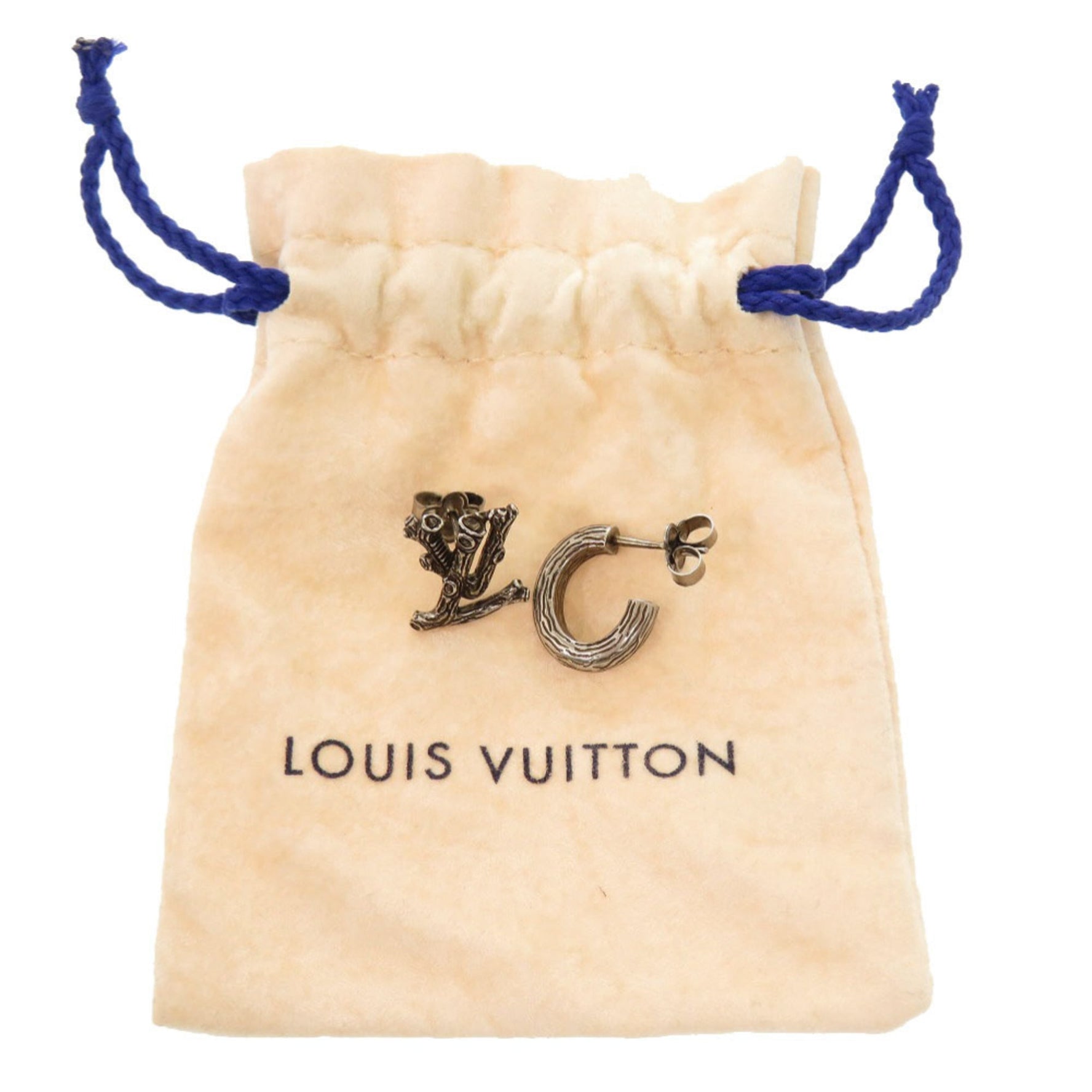 Louis Vuitton Boucle LV Wood Metal Earrings 0667 LOUIS VUITTON