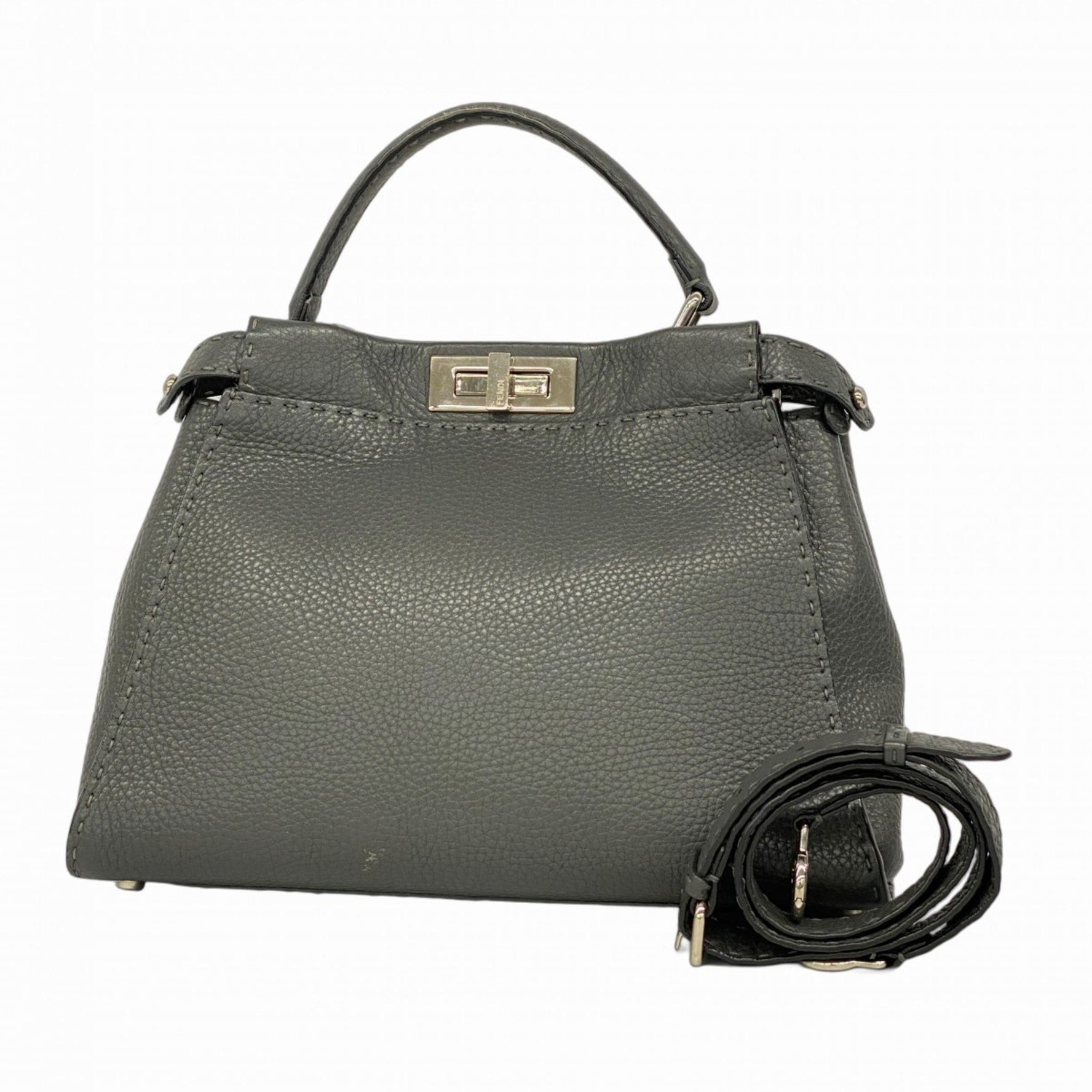 Fendi Selleria Peekaboo Leather Handbag, Bag