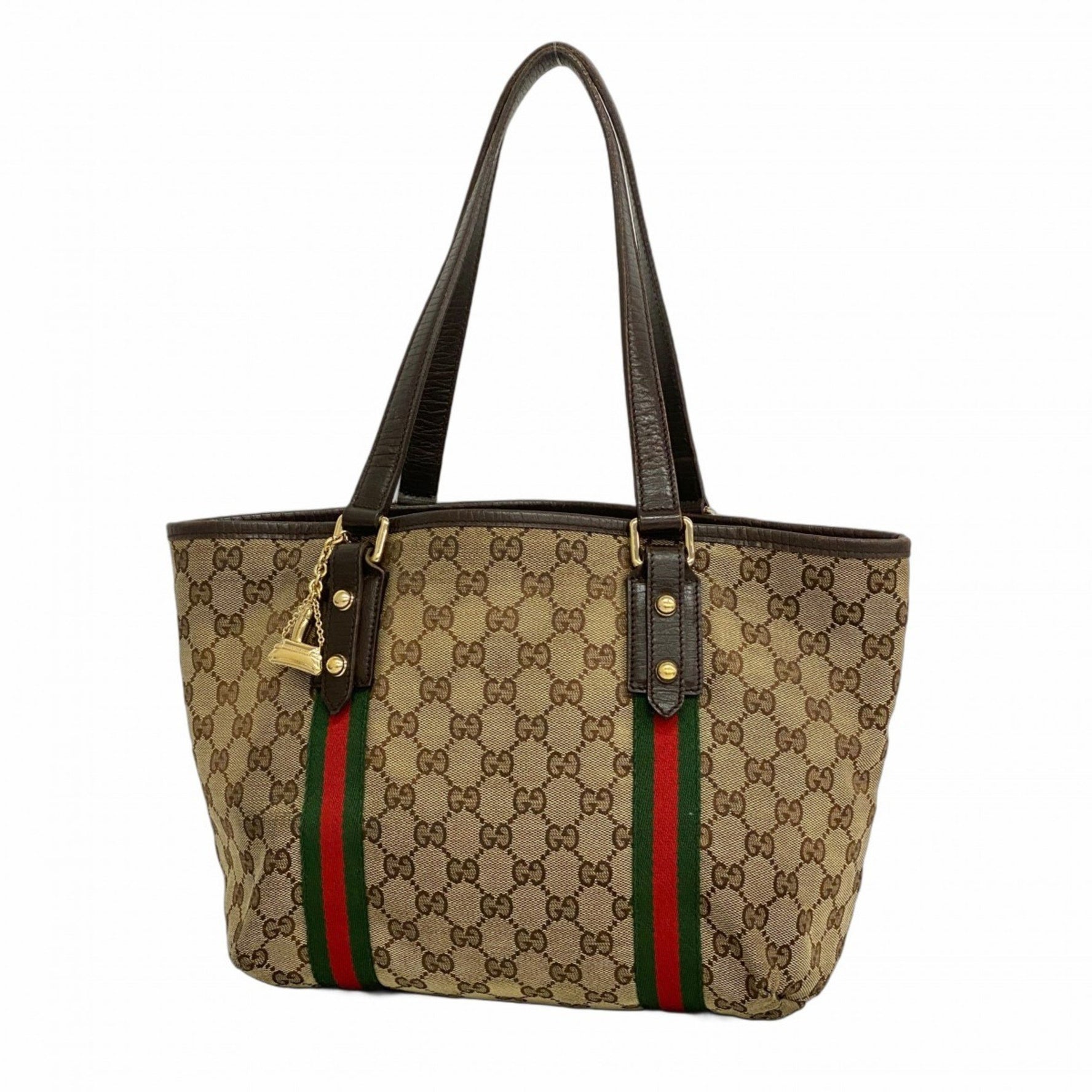 Gucci Tote Bag GG Canvas Sherry Line