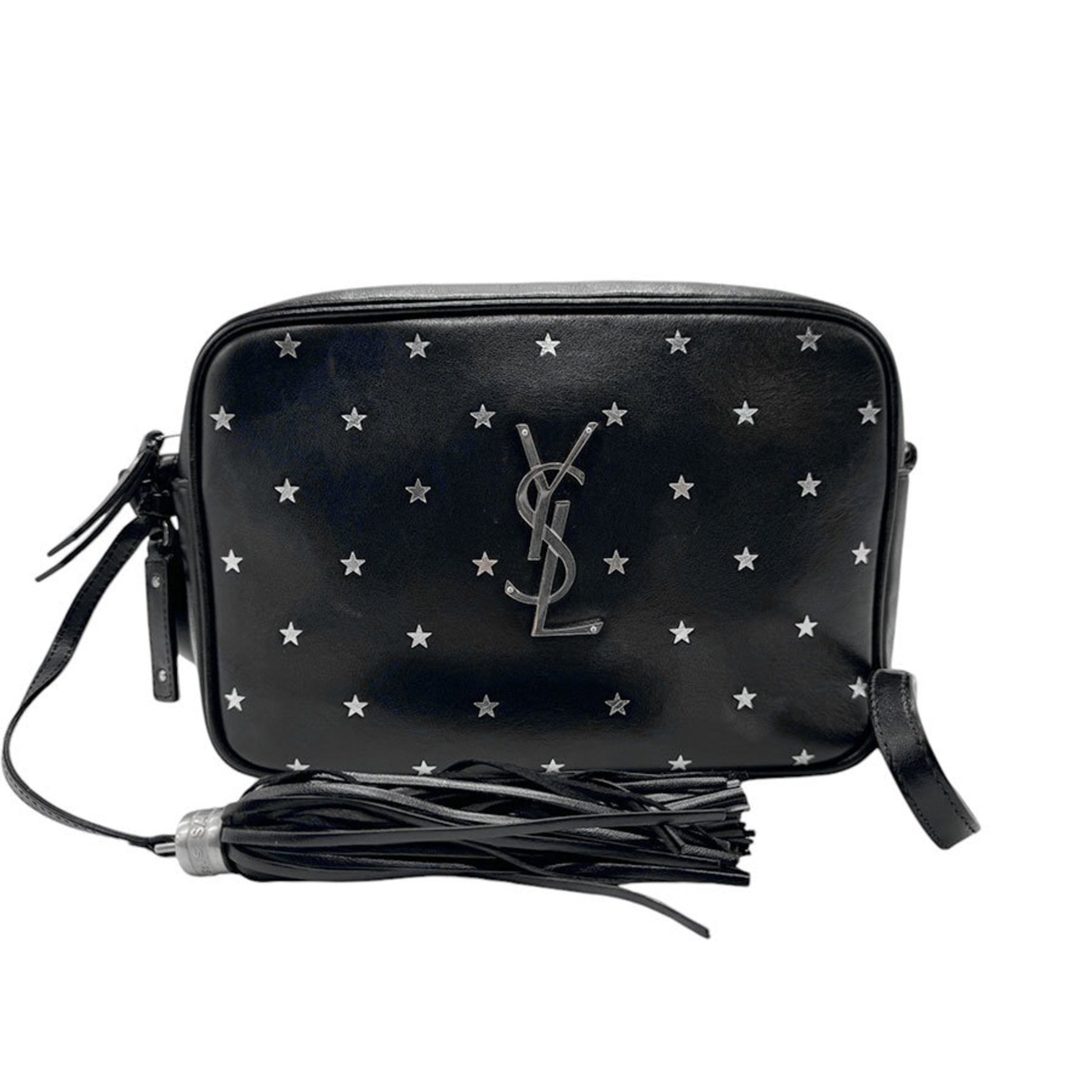 Saint Laurent shoulder bag leather silver