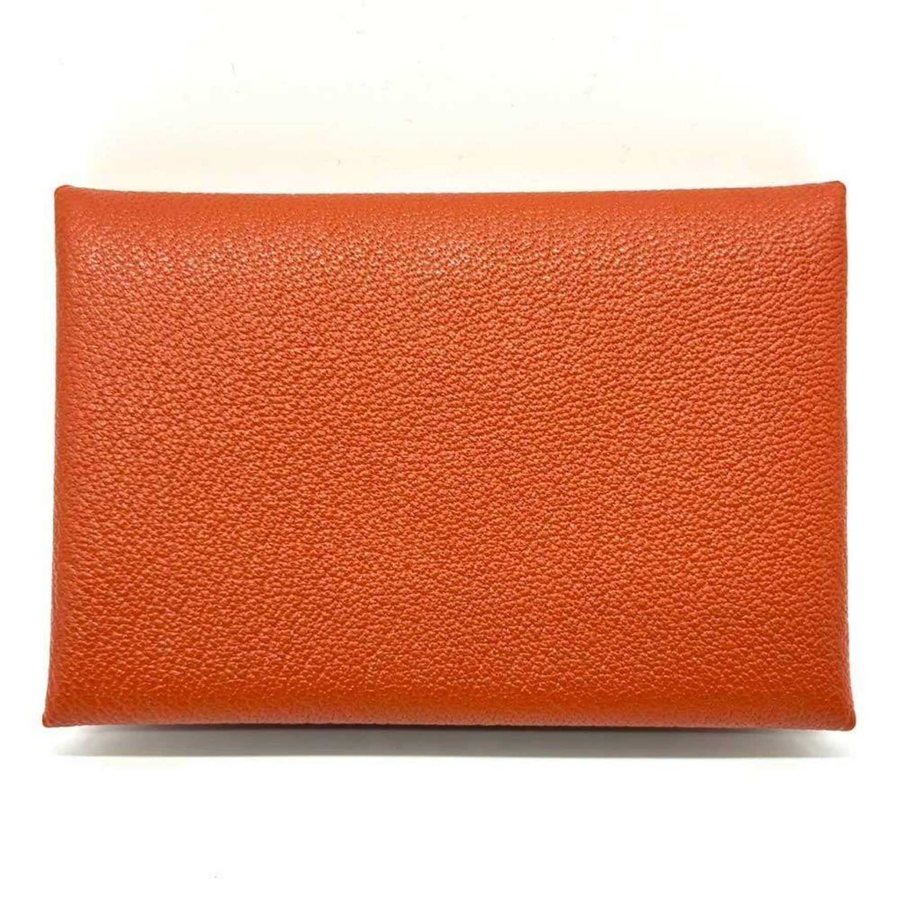 Hermes Calvi Duo Wallet/Coin Case Business Card Holder/Card Leather