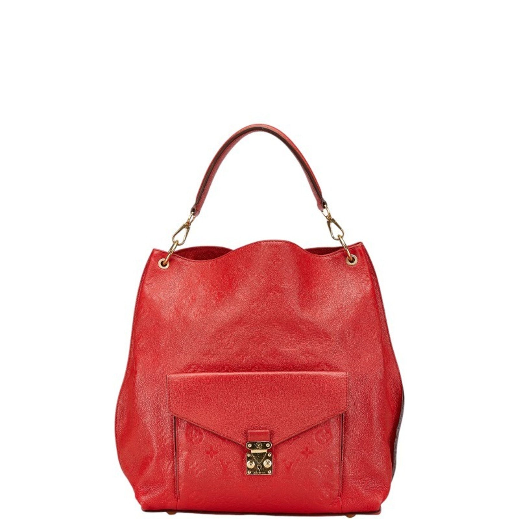 Louis Vuitton Monogram Empreinte Metis Handbag Red Leather