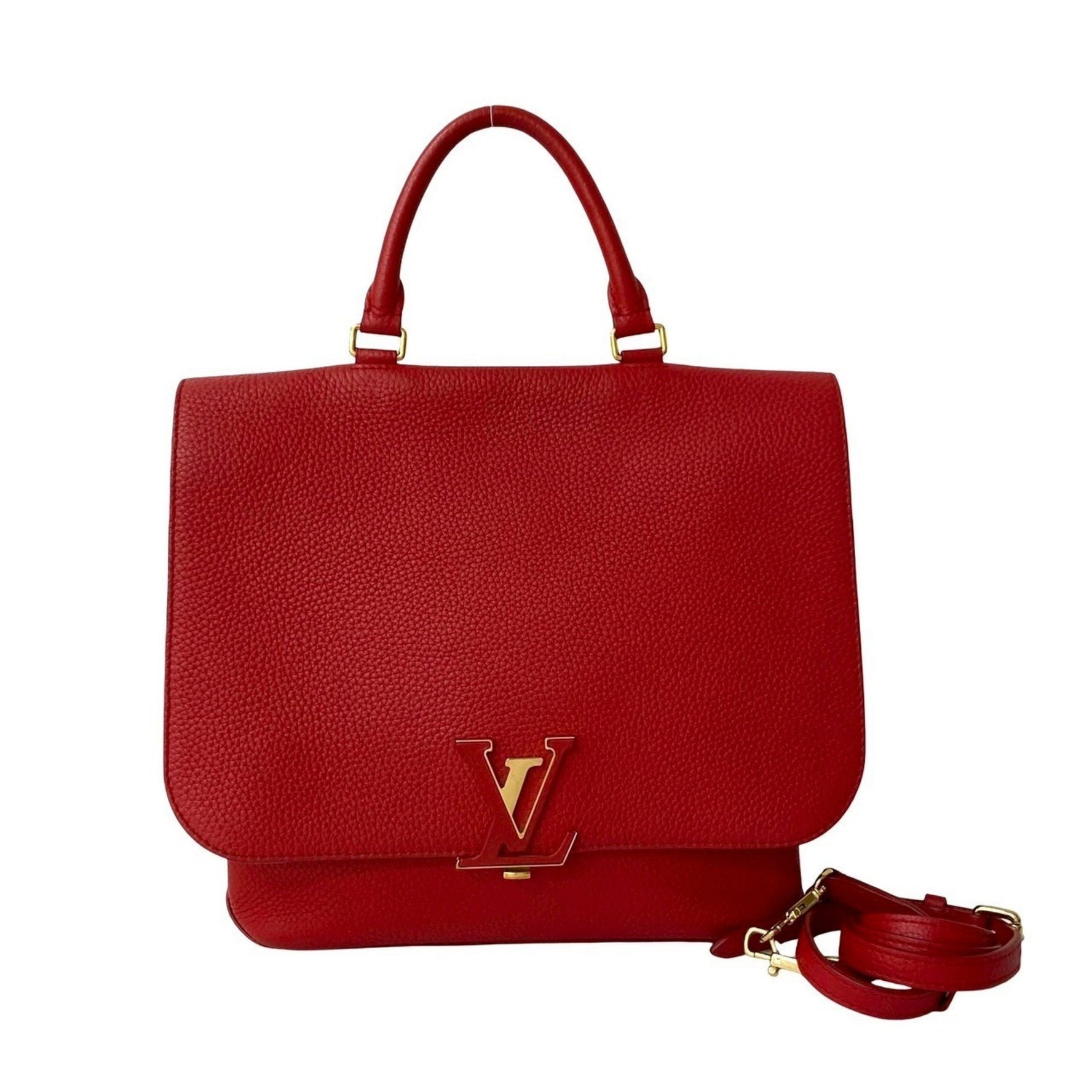 Louis Vuitton Volta Taurillon Leather Handbag, Shoulder Bag, Tote Red