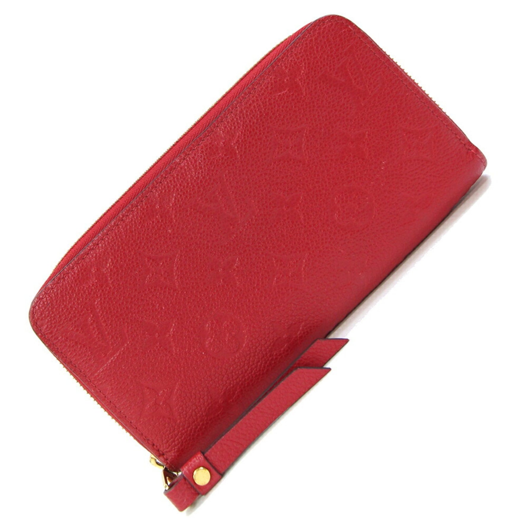 Louis Vuitton Round Long Wallet Monogram Empreinte Zippy Scarlet Red Zip