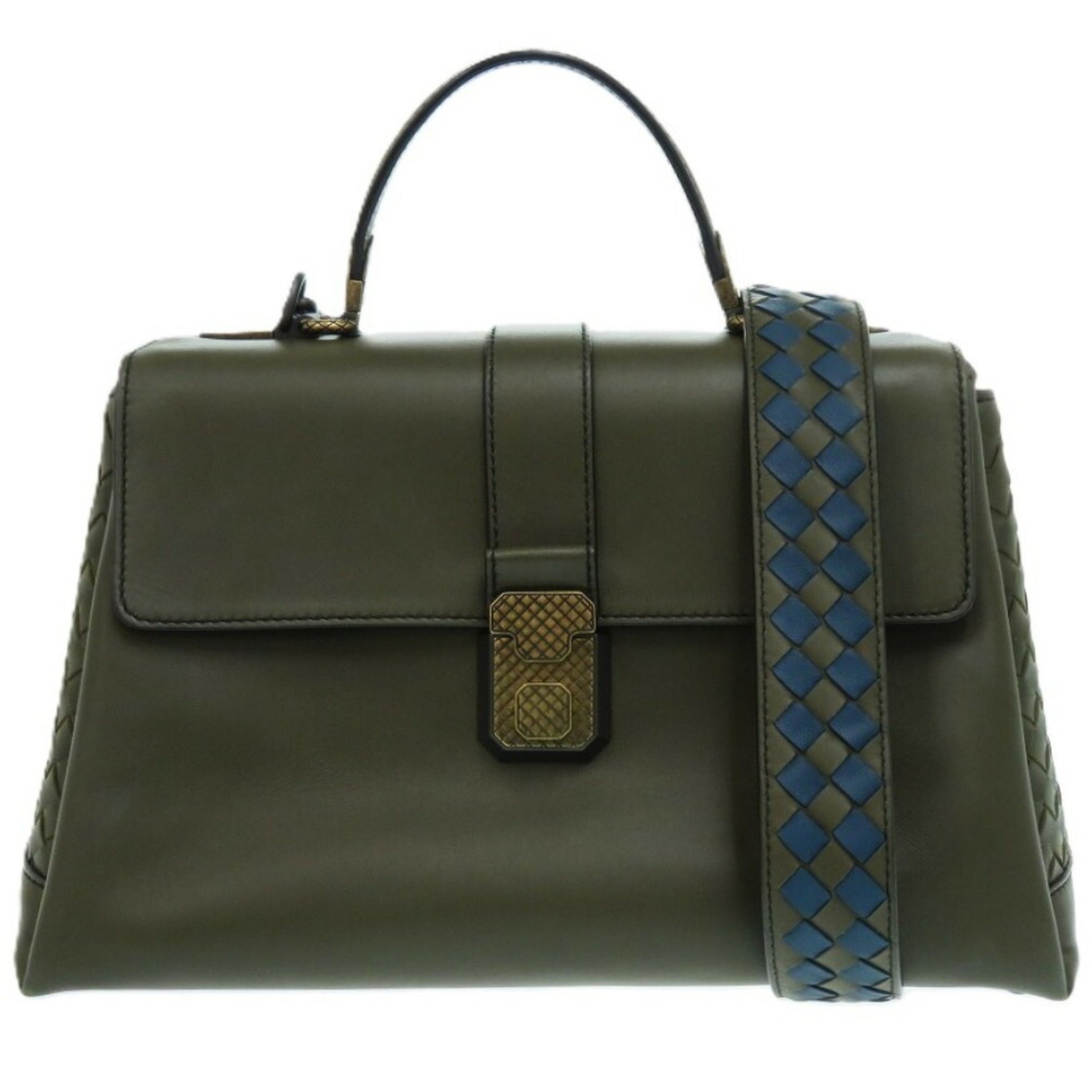 Bottega Veneta Piazza VALKG 2334 calfskin lambskin mustard green handbag