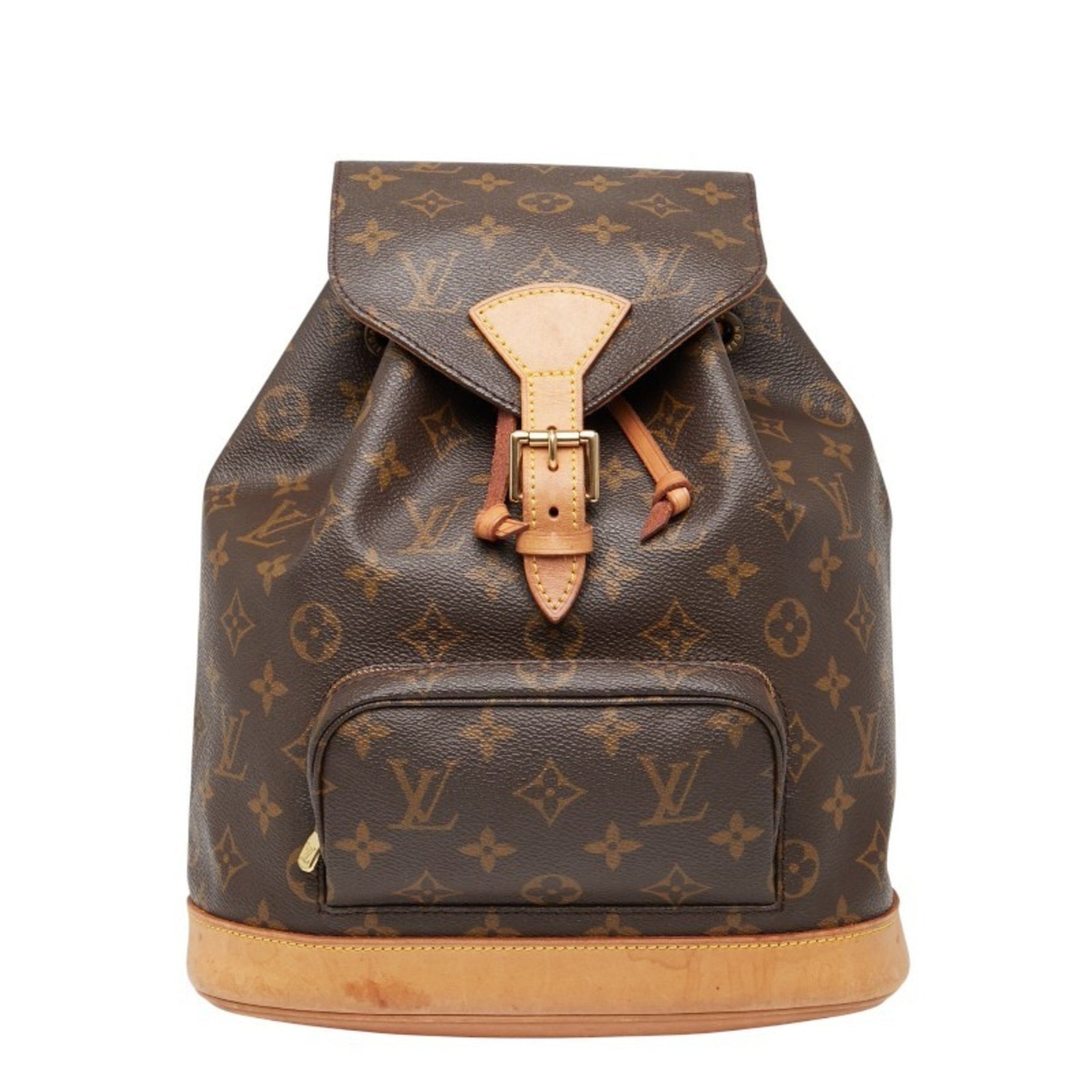 Louis Vuitton Monogram Montsouris MM Backpack Brown Leather LOUIS VUITTON