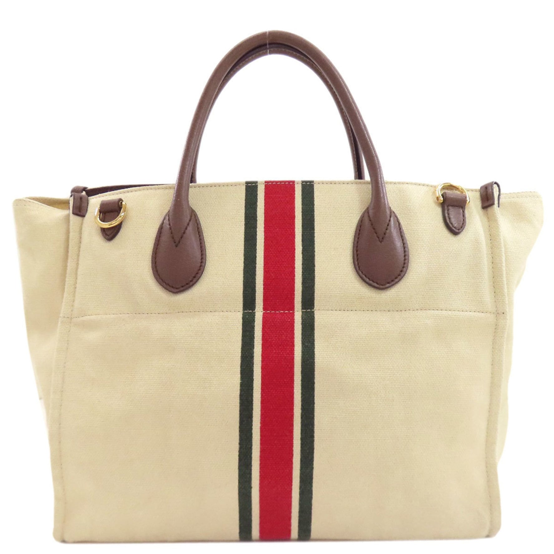 Gucci Sherry Line Double Tote Handbag Canvas