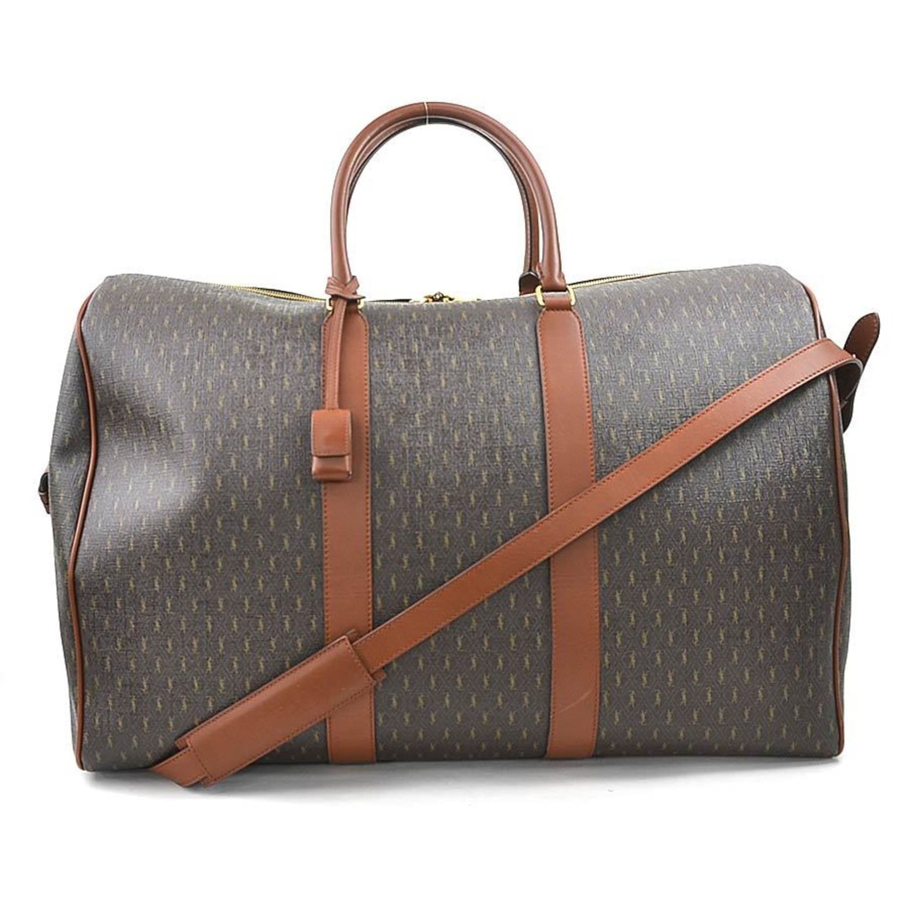 Saint Laurent Boston bag, coated canvas, leather