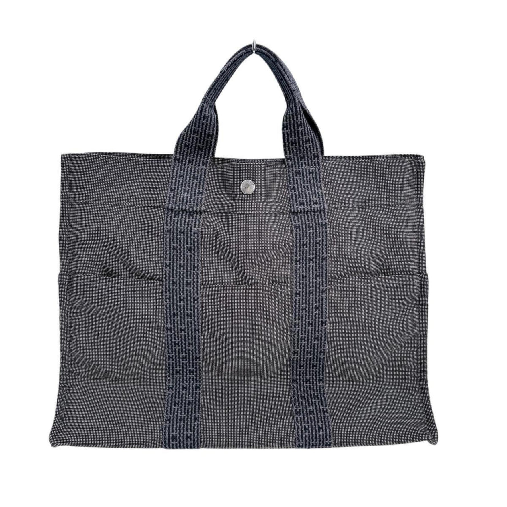 Hermes Tote Bag Handbag Business Air Line MM Canvas Grey