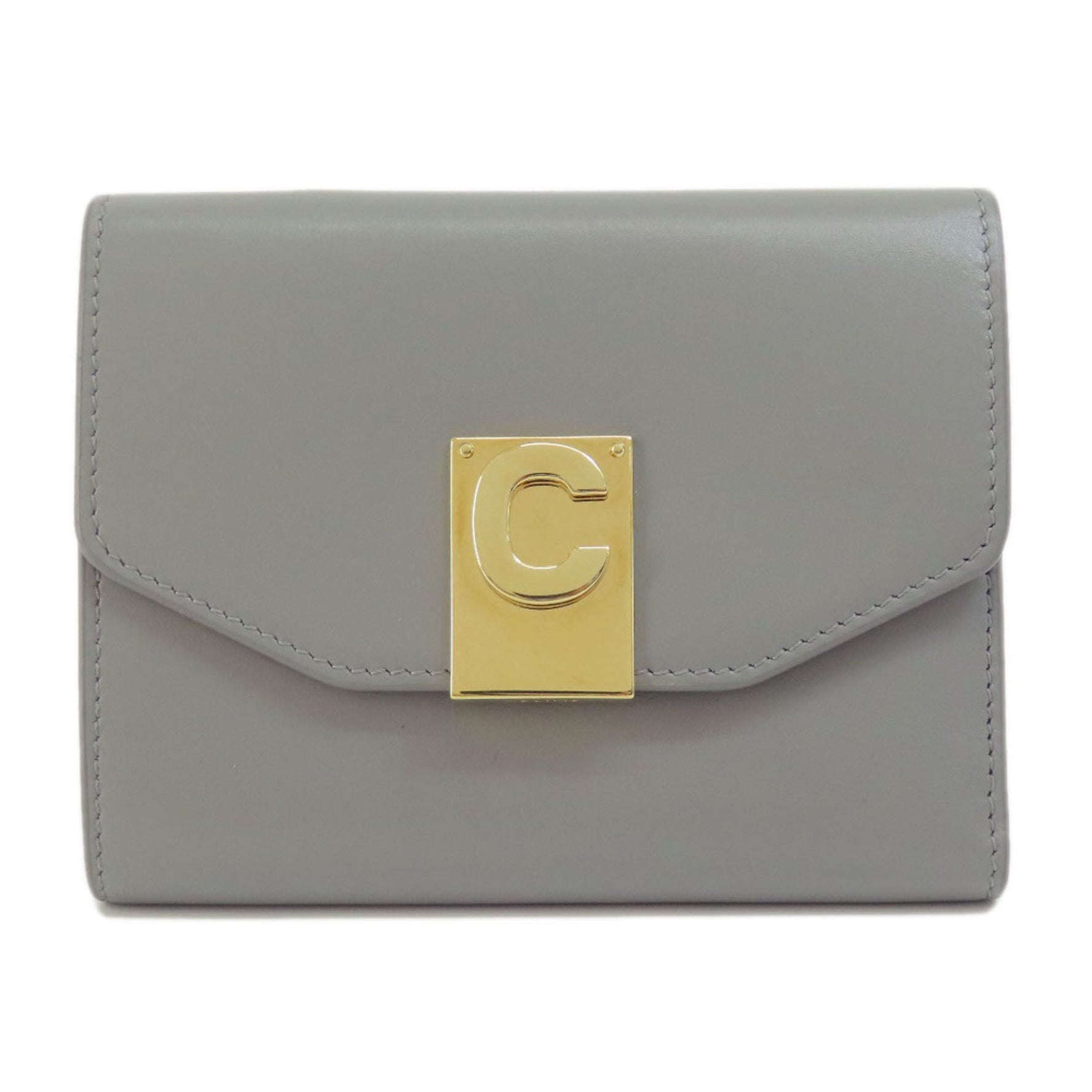 CELINE C Hardware Bifold Wallet Leather