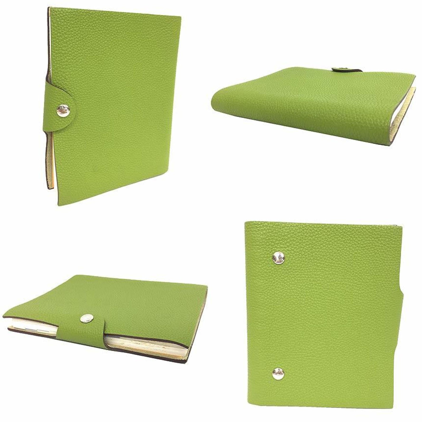 HERMES Ulysse PM Togo Light Green Planner Cover Agenda Notebook with Refills