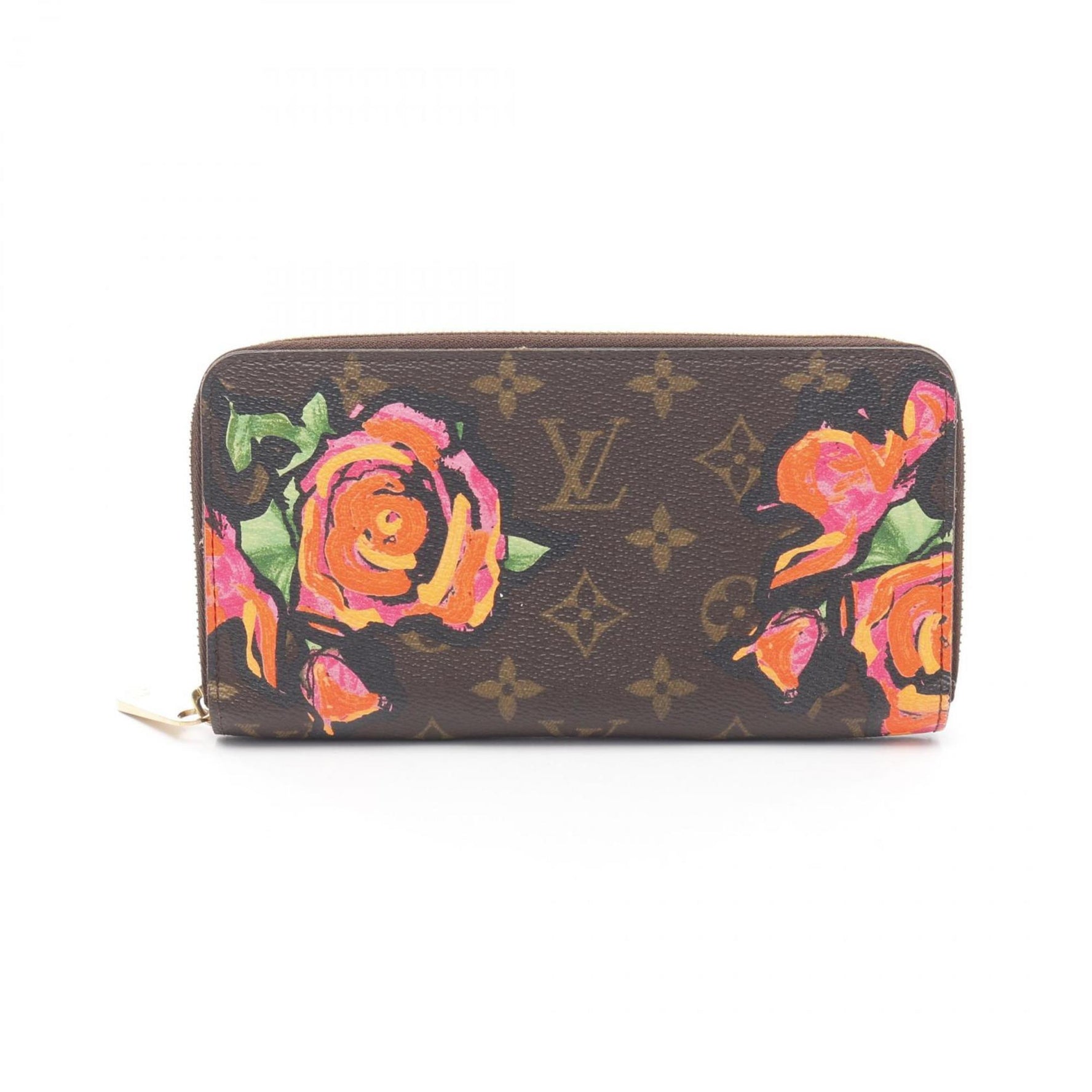Louis Vuitton Zippy Wallet, Round Long Coated Canvas, Monogram Rose, Brown, Multicolor