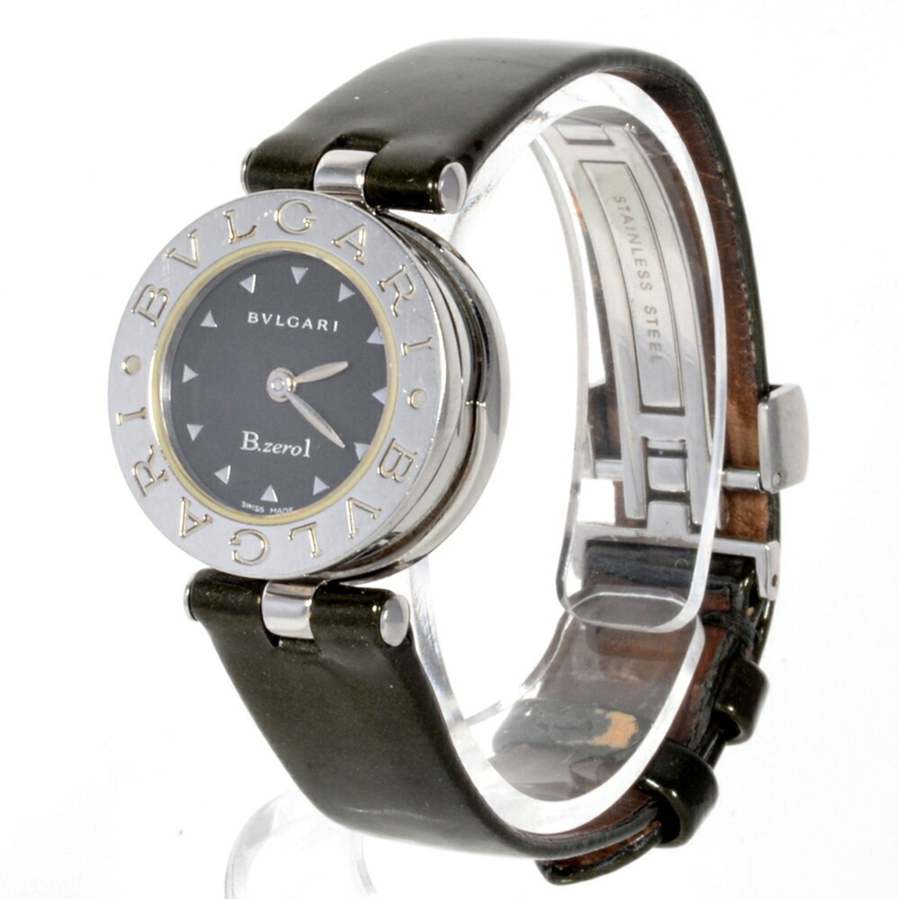 BVLGARI Bangle Watch Quartz Black Dial Ladies