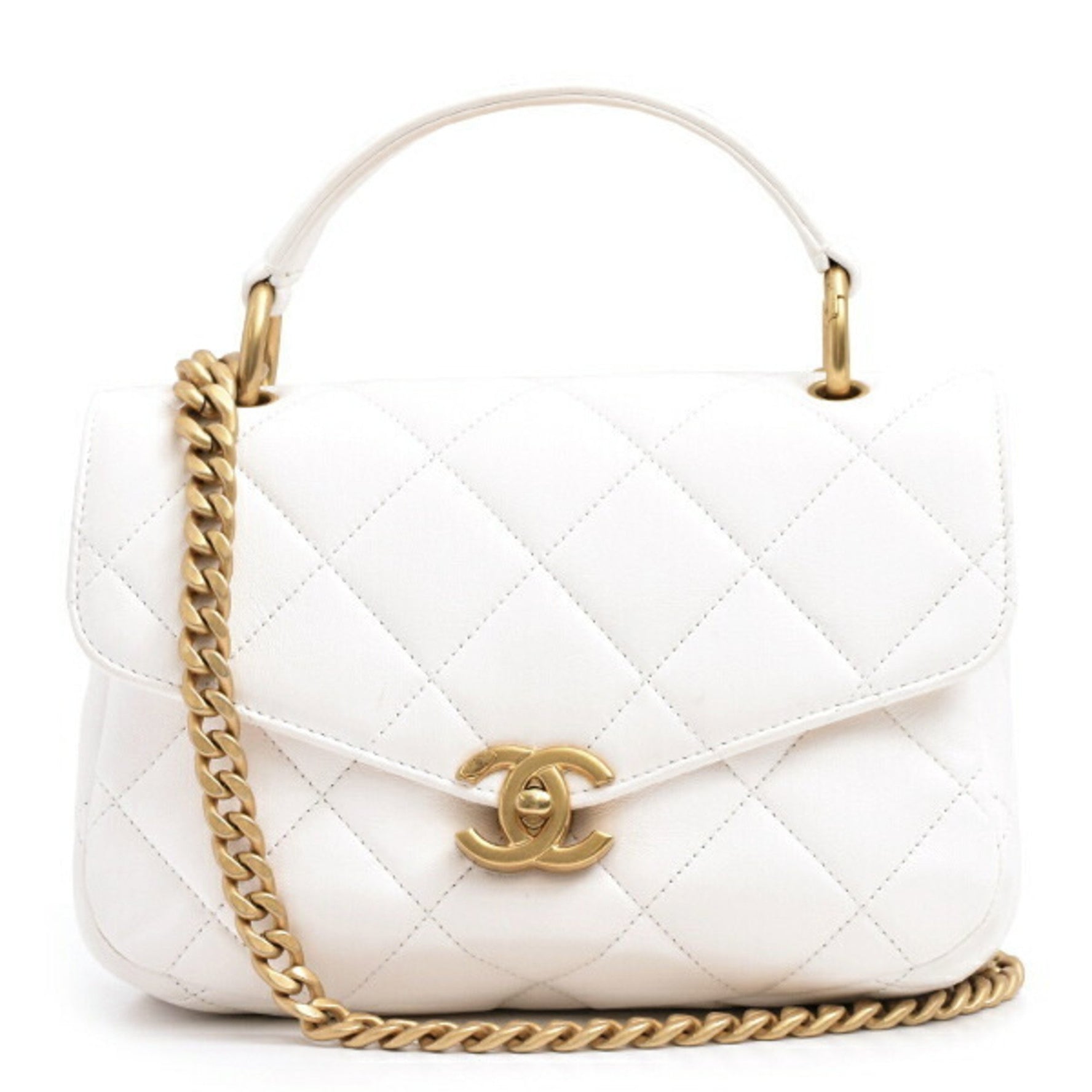 CHANEL Matelasse Chain Shoulder Bag in Calfskin