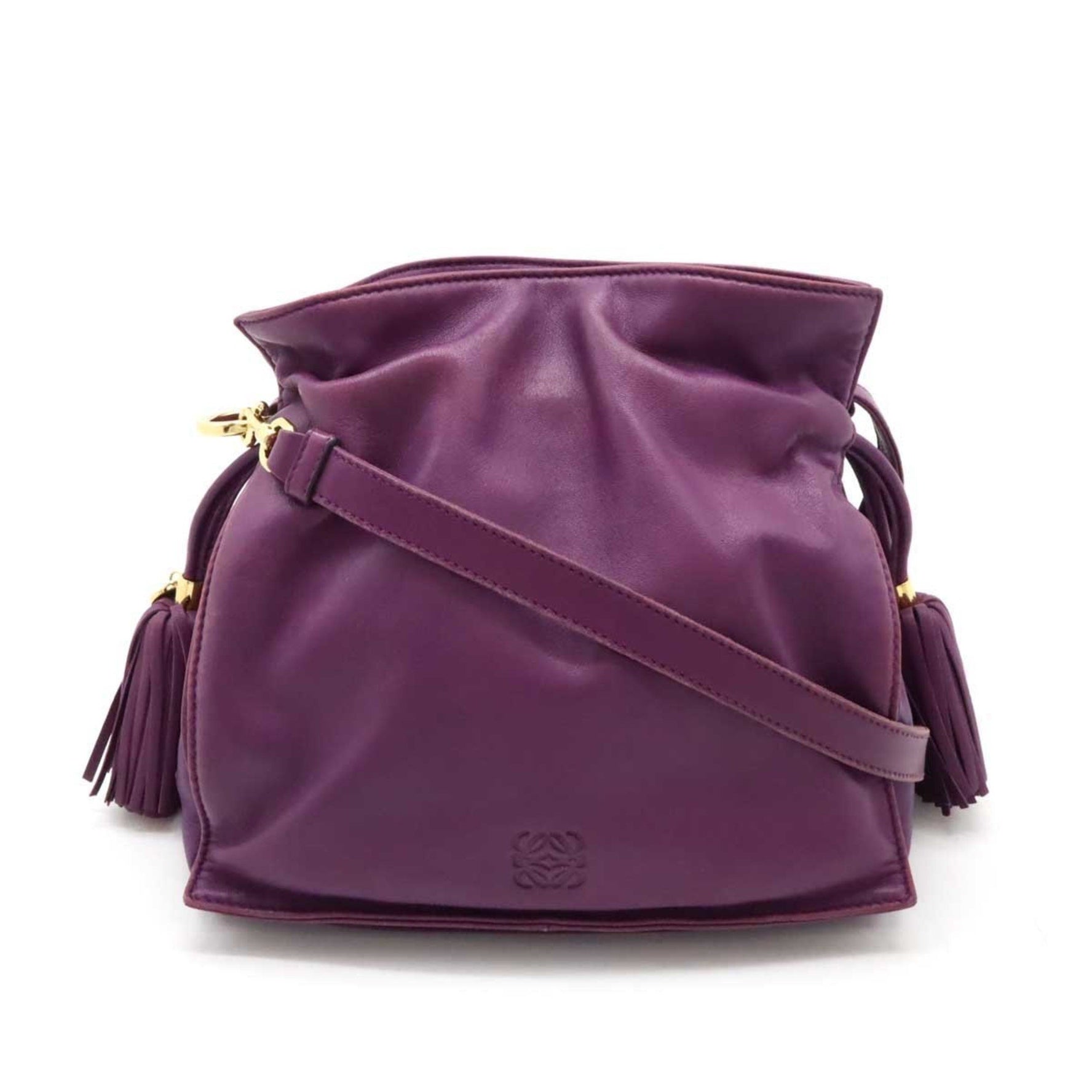 LOEWE Flamenco 20 Anagram Shoulder Bag Pochette Leather