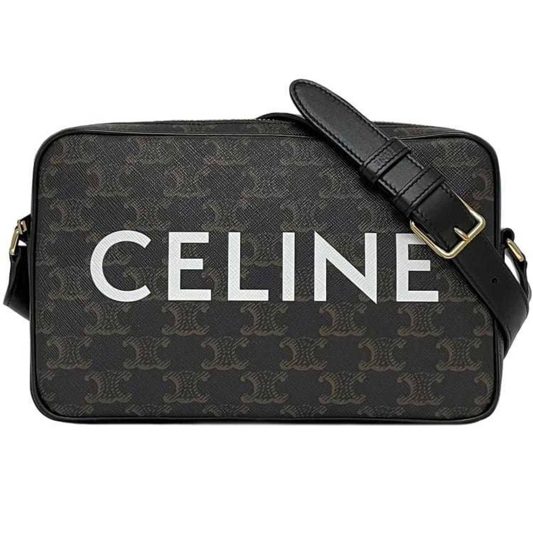 Celine Shoulder Bag Medium Triomphe PVC Leather Unisex