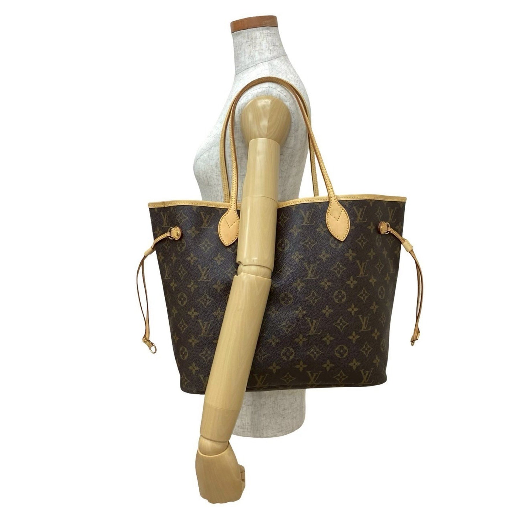 LOUIS VUITTON Neverfull MM Monogram Leather Tote Bag, Handbag, Semi-Shoulder -4434