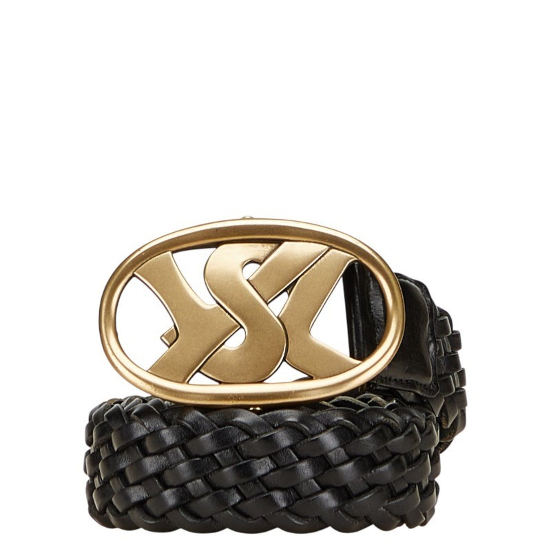 Saint Laurent YSL Logo Buckle Belt, Size: 95/38, Gold Plated Leather, SAINT LAURENT