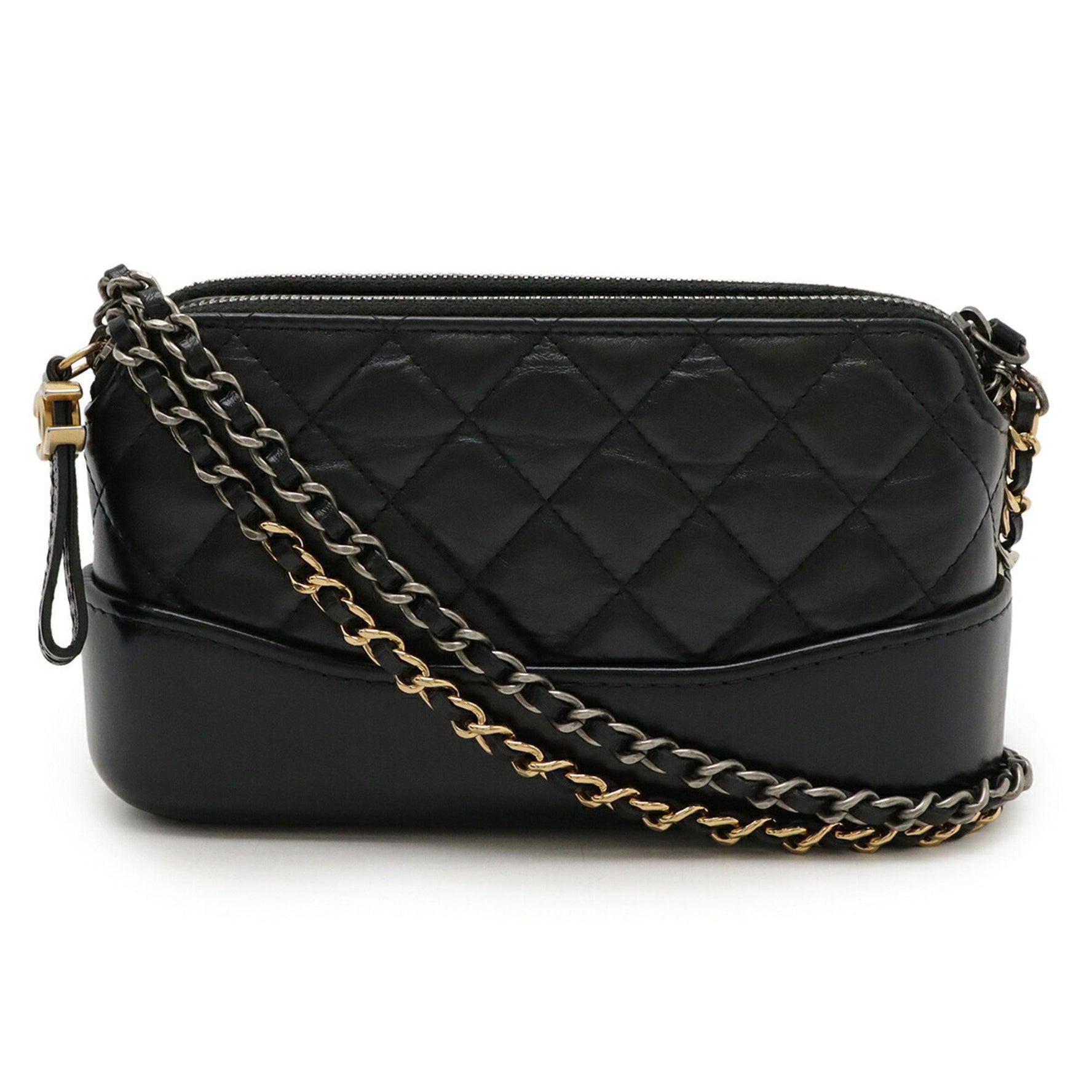 CHANEL Gabrielle de Matelasse Chain Clutch/Shoulder Bag/Pochette in Calfskin