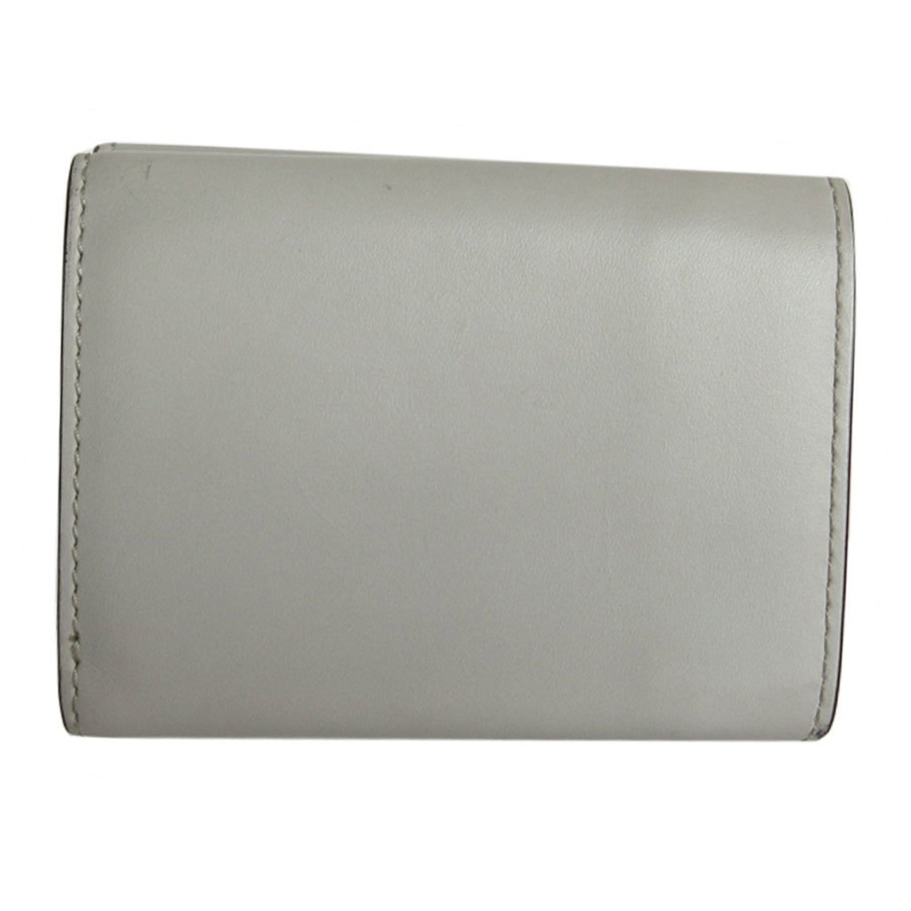 FENDI Tri-fold wallet Compact Leather Light gray