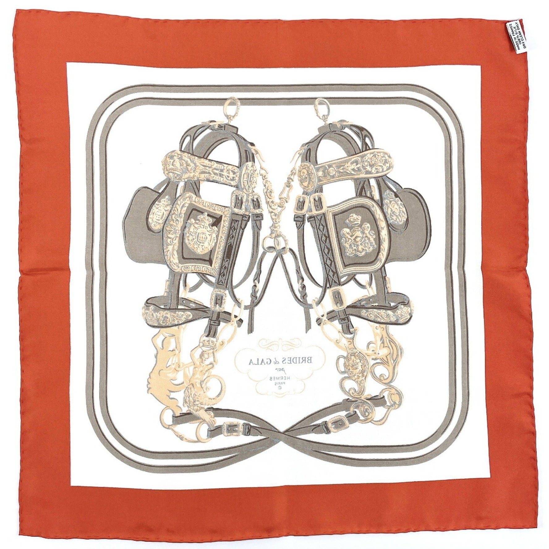 HERMES Carre 45 BRIDES de GARA Scarf Muffler Silk
