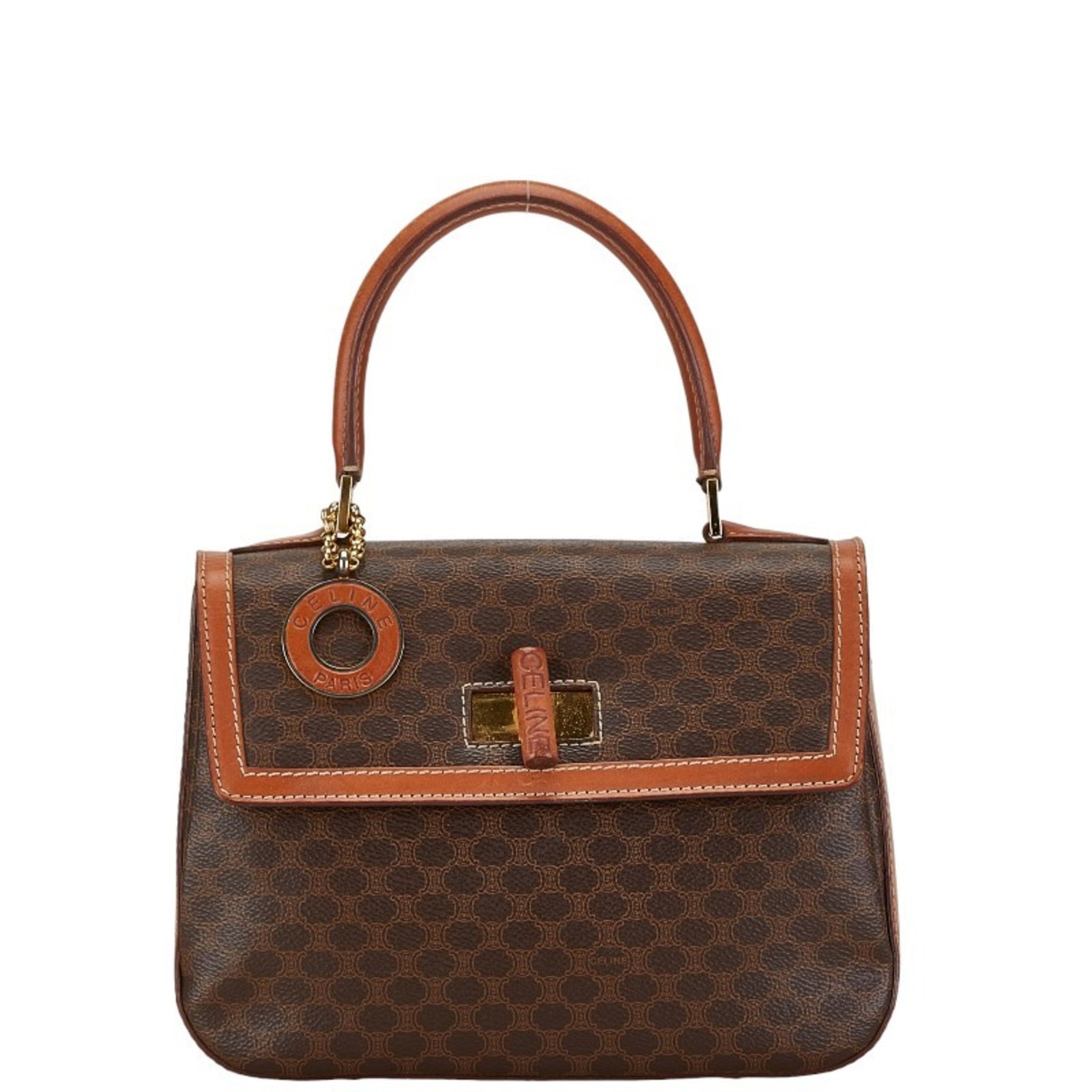 Celine Macadam Handbag Shoulder Bag PVC Leather