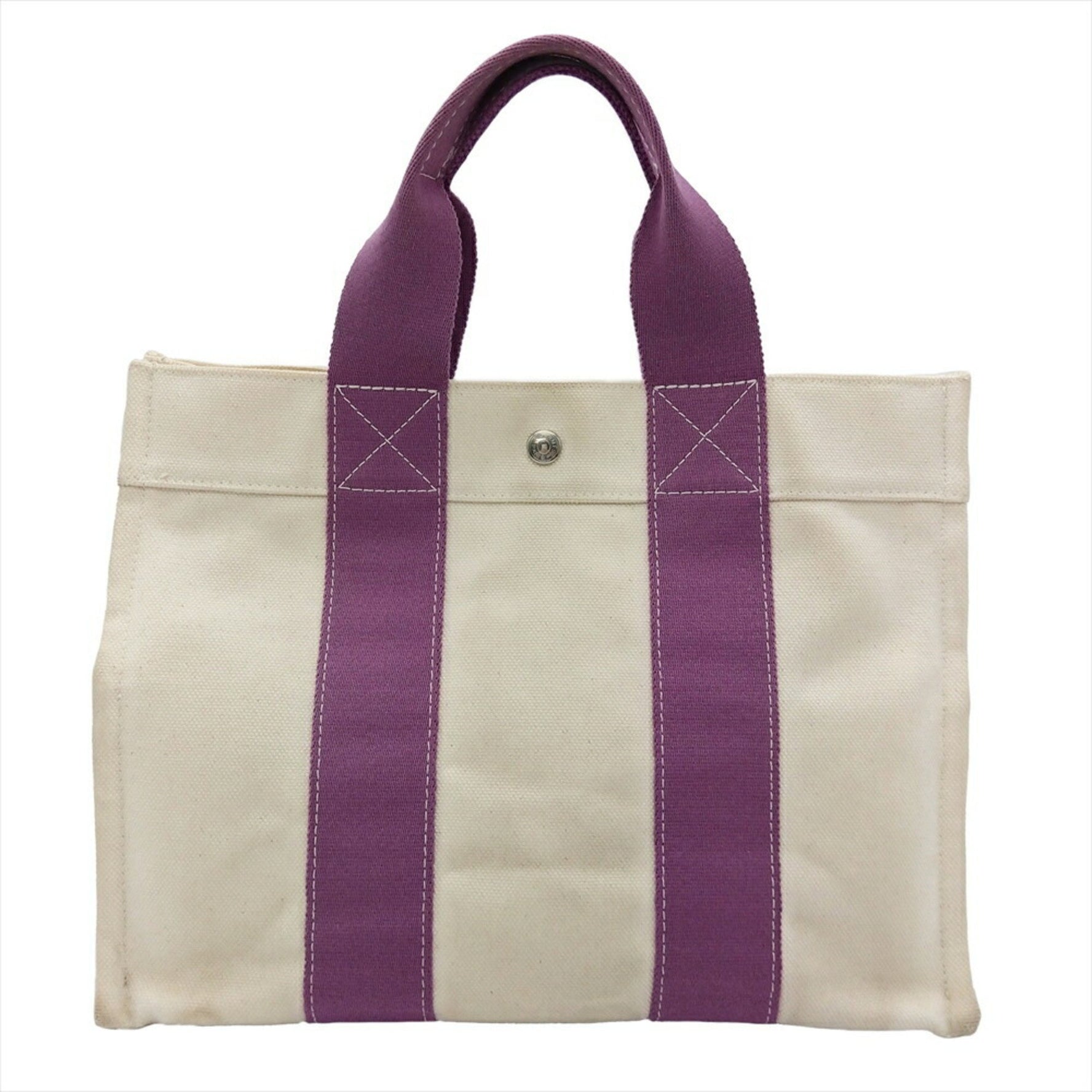Hermes Bora PM Tote Bag Canvas Ivory Handbag
