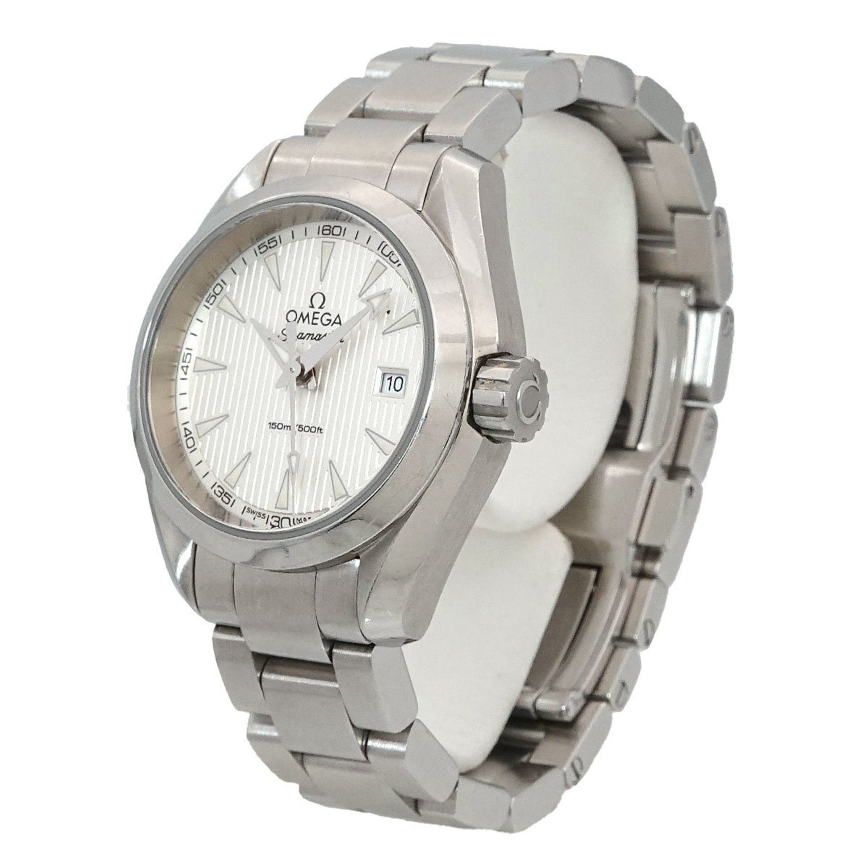 OMEGA Seamaster Aqua Terra 231 10 30 60 02 001 Watch with Date Display, Silver Quartz Movement