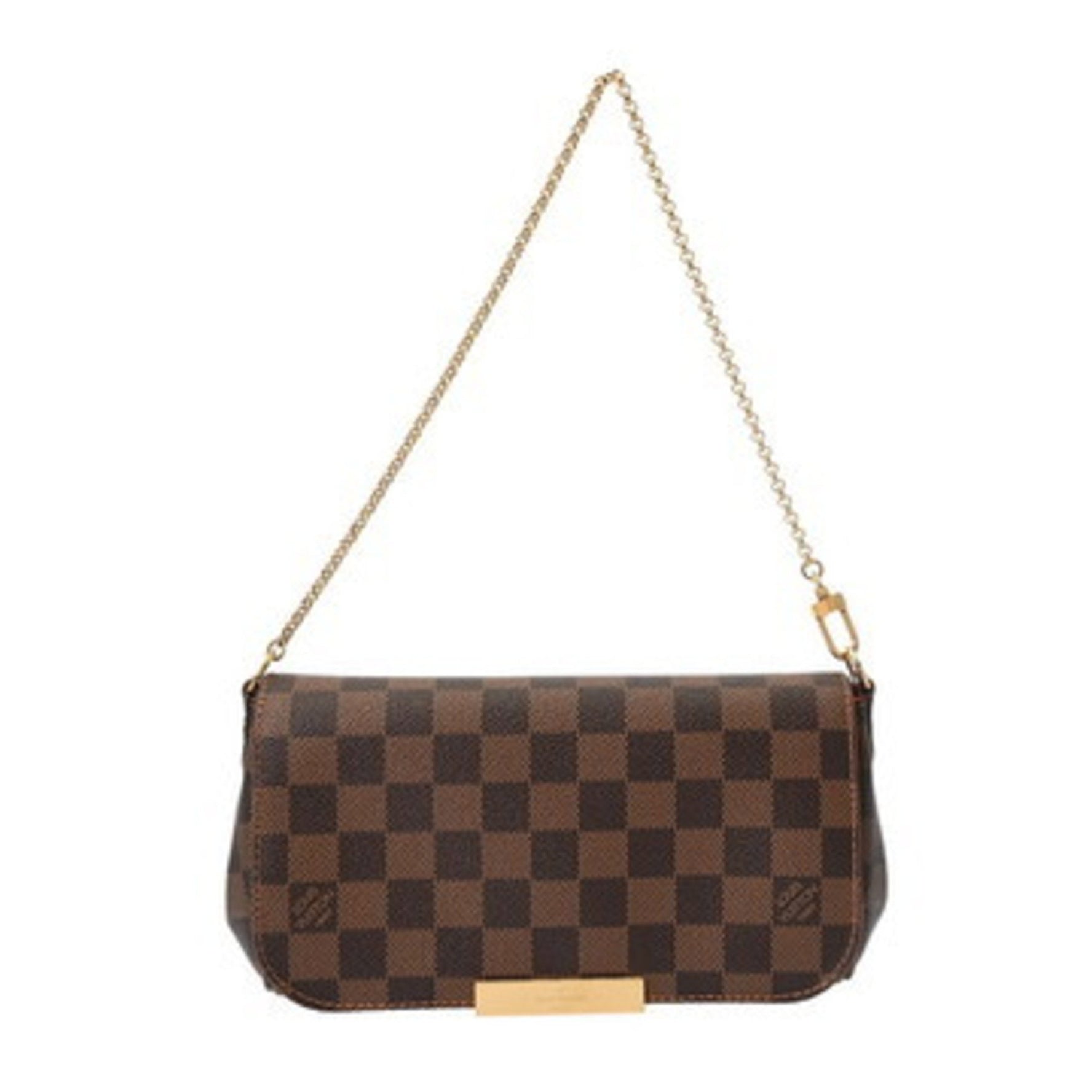 LOUIS VUITTON Damier Favorite PM Canvas Shoulder Bag