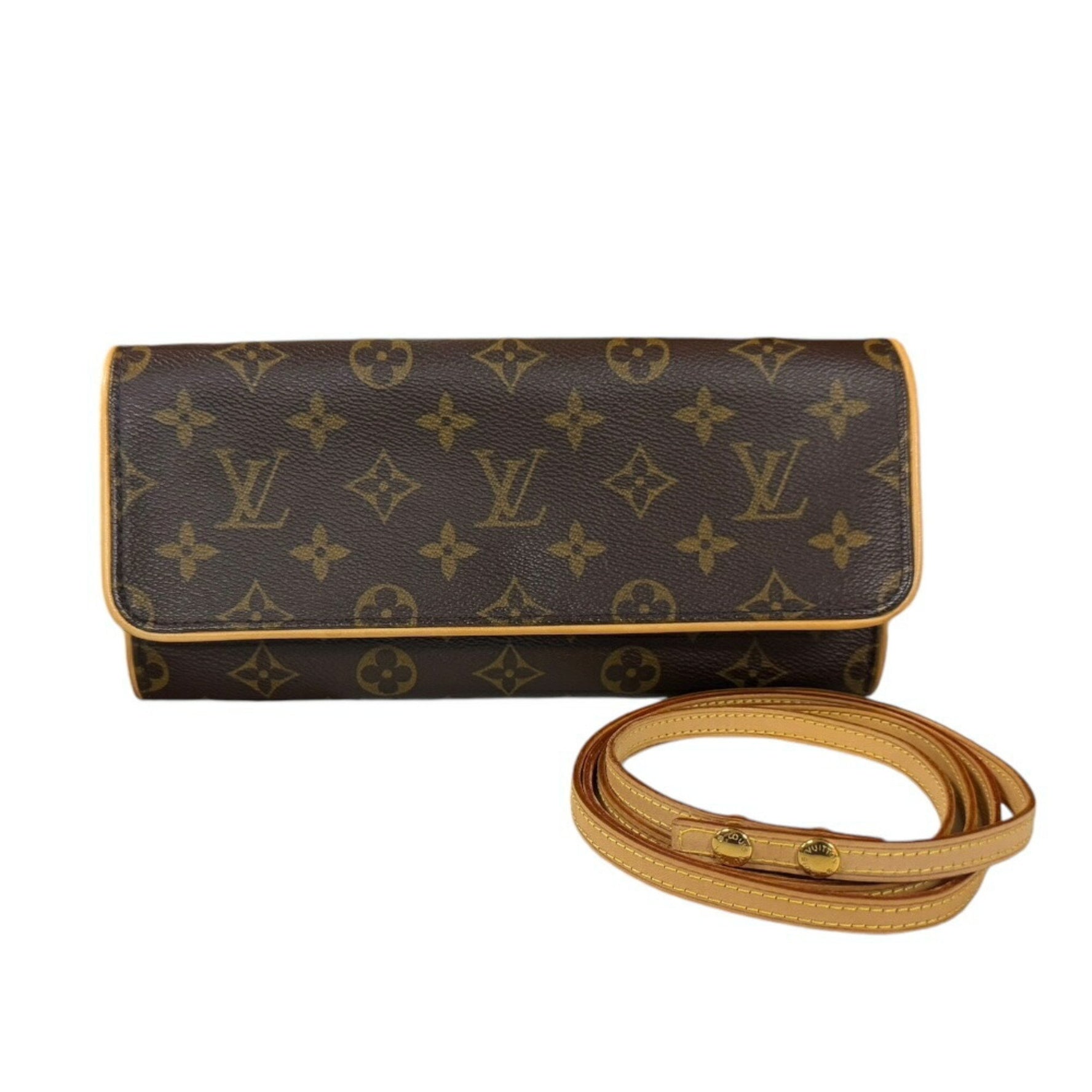 Louis Vuitton Pochette Twin GM Monogram Shoulder Bag Canvas