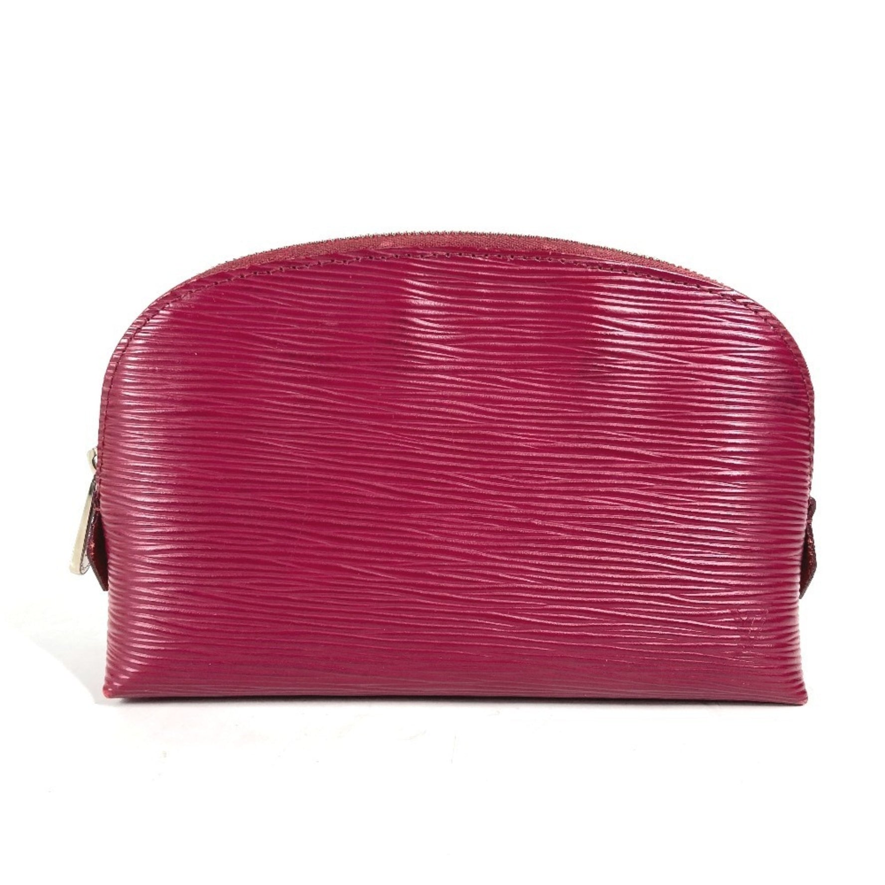 Louis Vuitton Epi Pochette Cosmetic Makeup Pouch Leather Fuchsia Pink