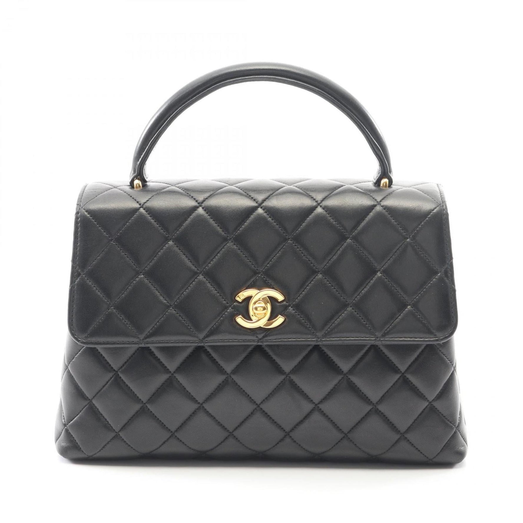 CHANEL Matelasse Top Handle Handbag in Lambskin Leather