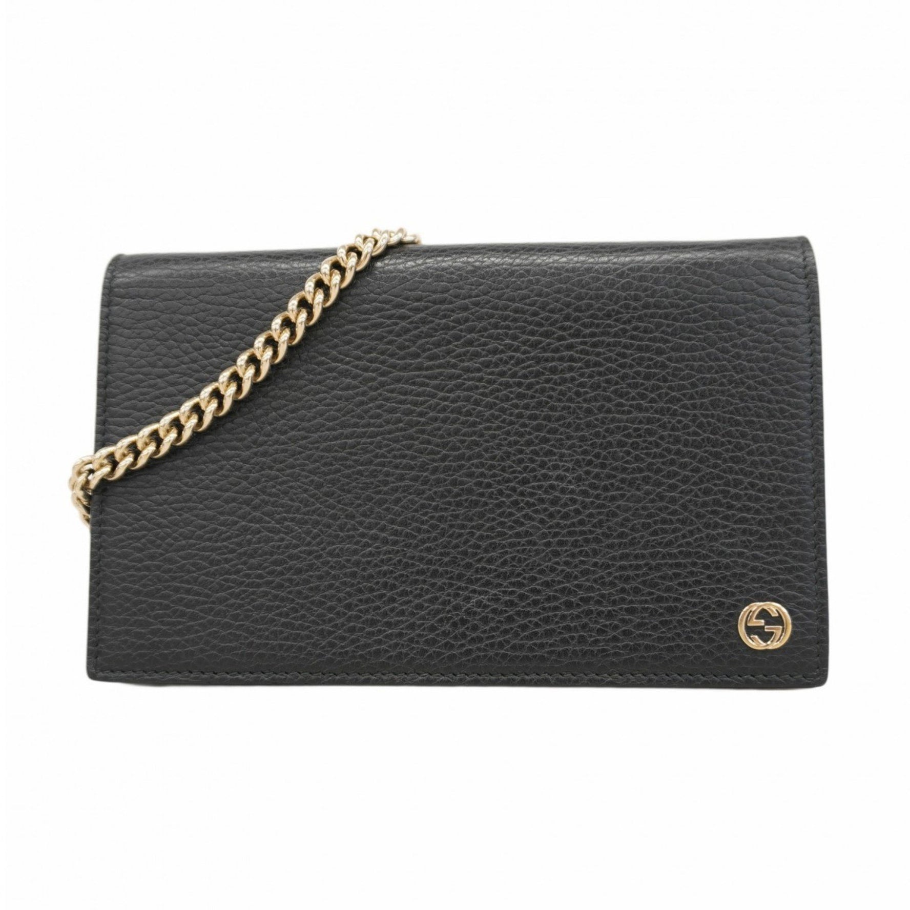 Gucci Interlocking G Shoulder Wallet 2067 Leather Champagne