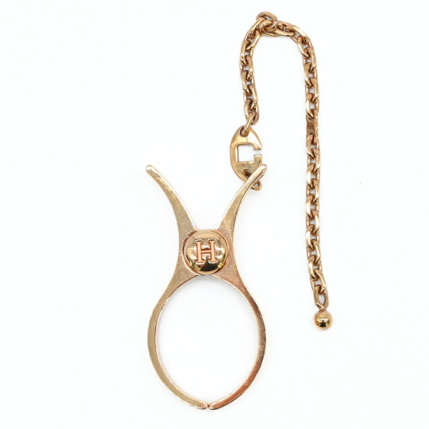 HERMES Fillou Glove Holder Dore Rose