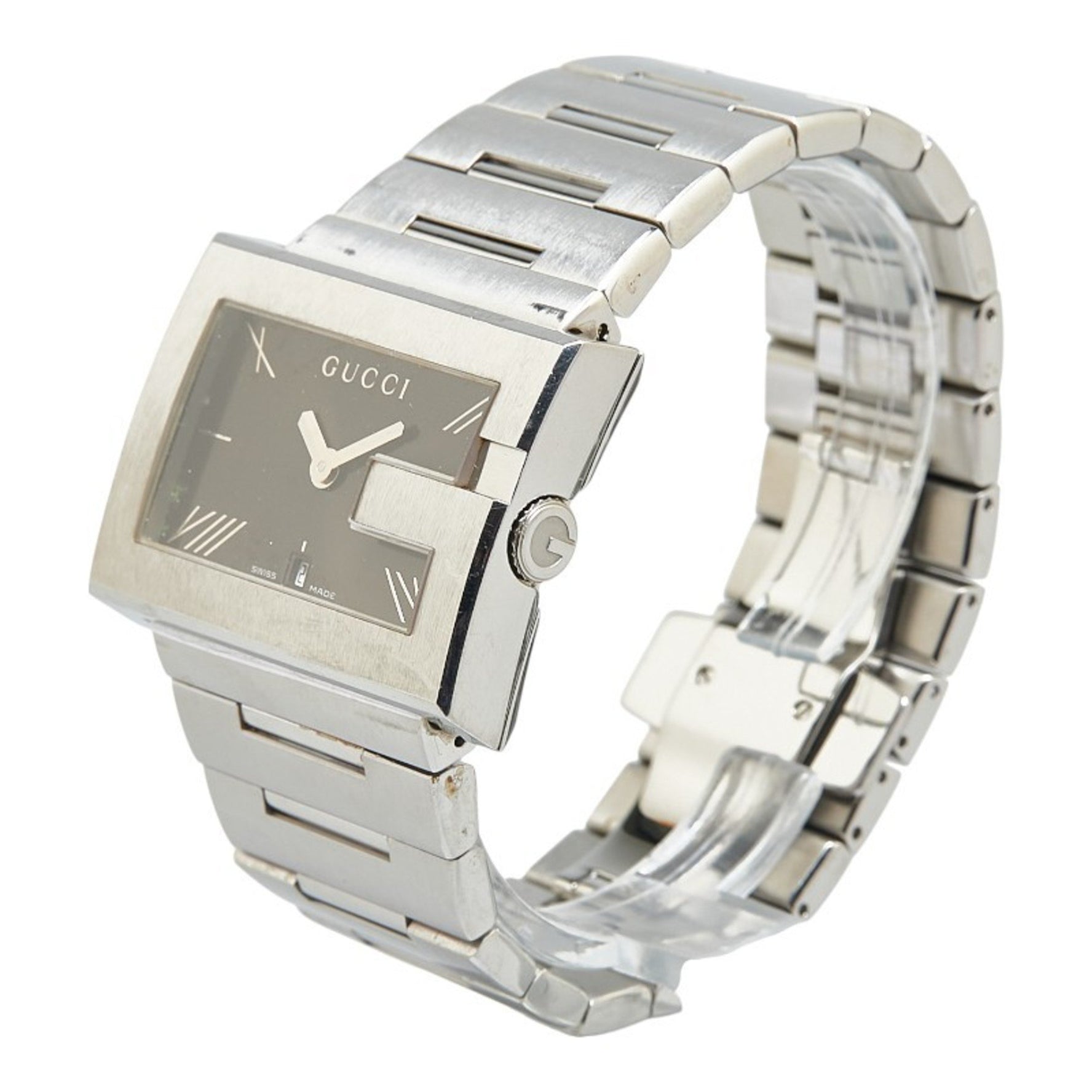 Gucci Quartz Watch with Black Dial and Stainless Steel
