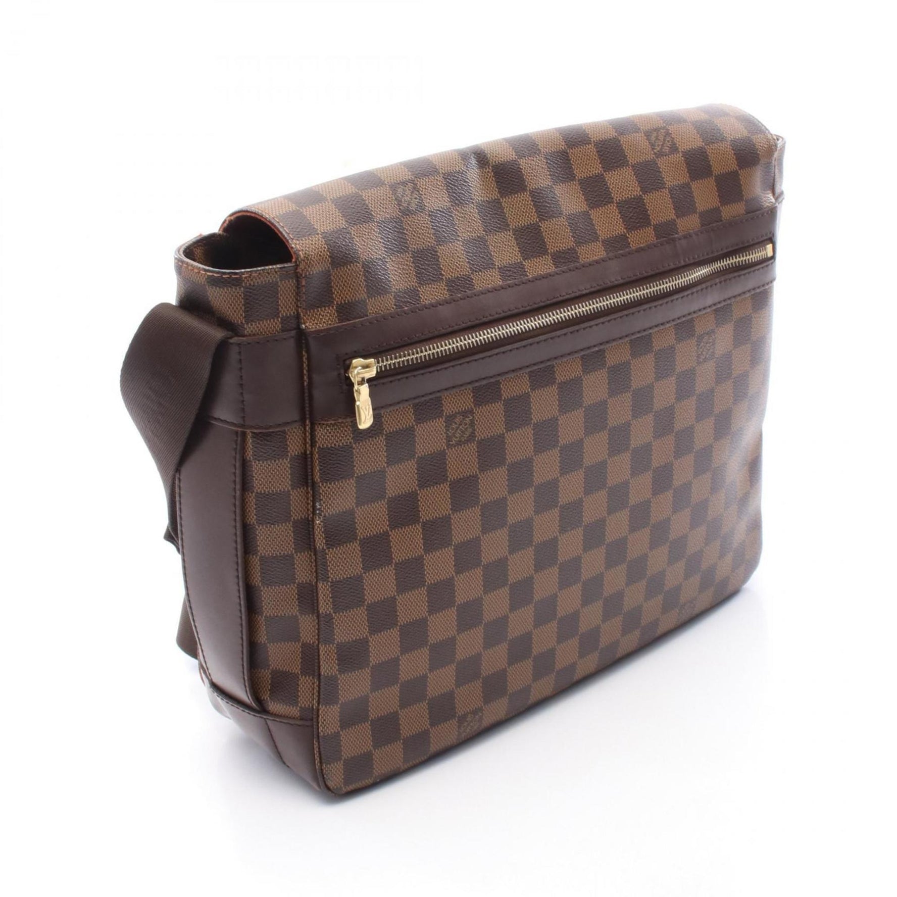 Louis Vuitton Bastille Shoulder Bag, Coated Canvas, Leather, Damier, Men's/Women's, Brown