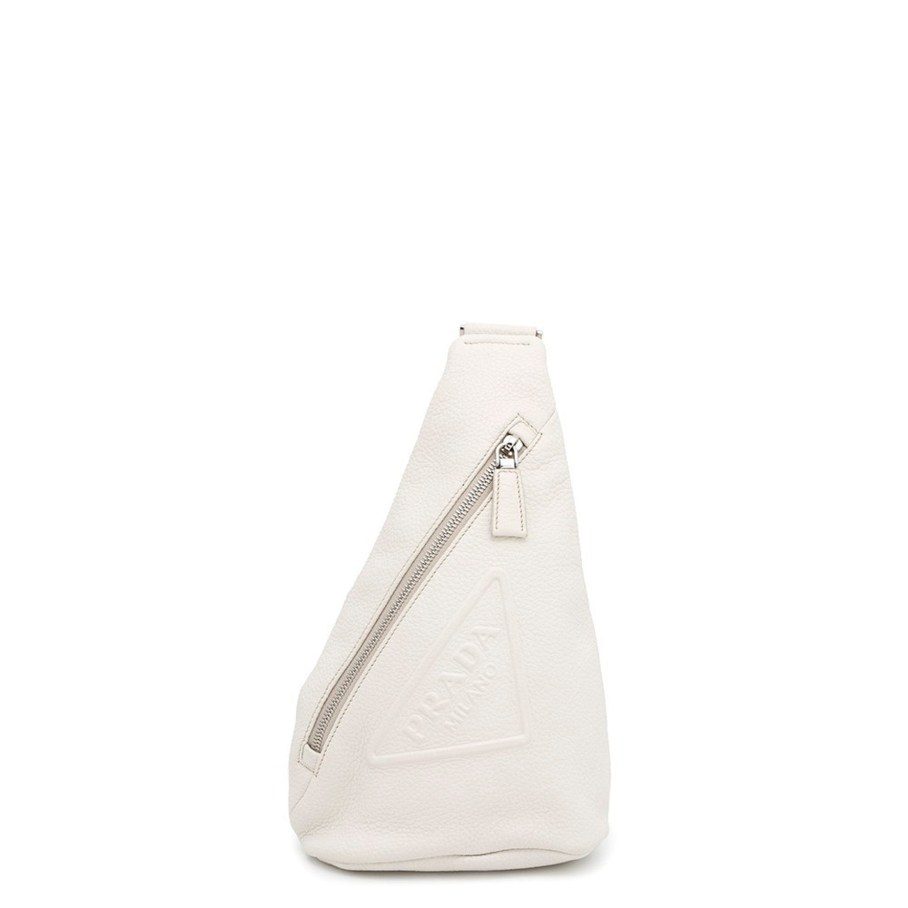 Prada Triangle Leather Body Bag 2VZ098 PRADA White