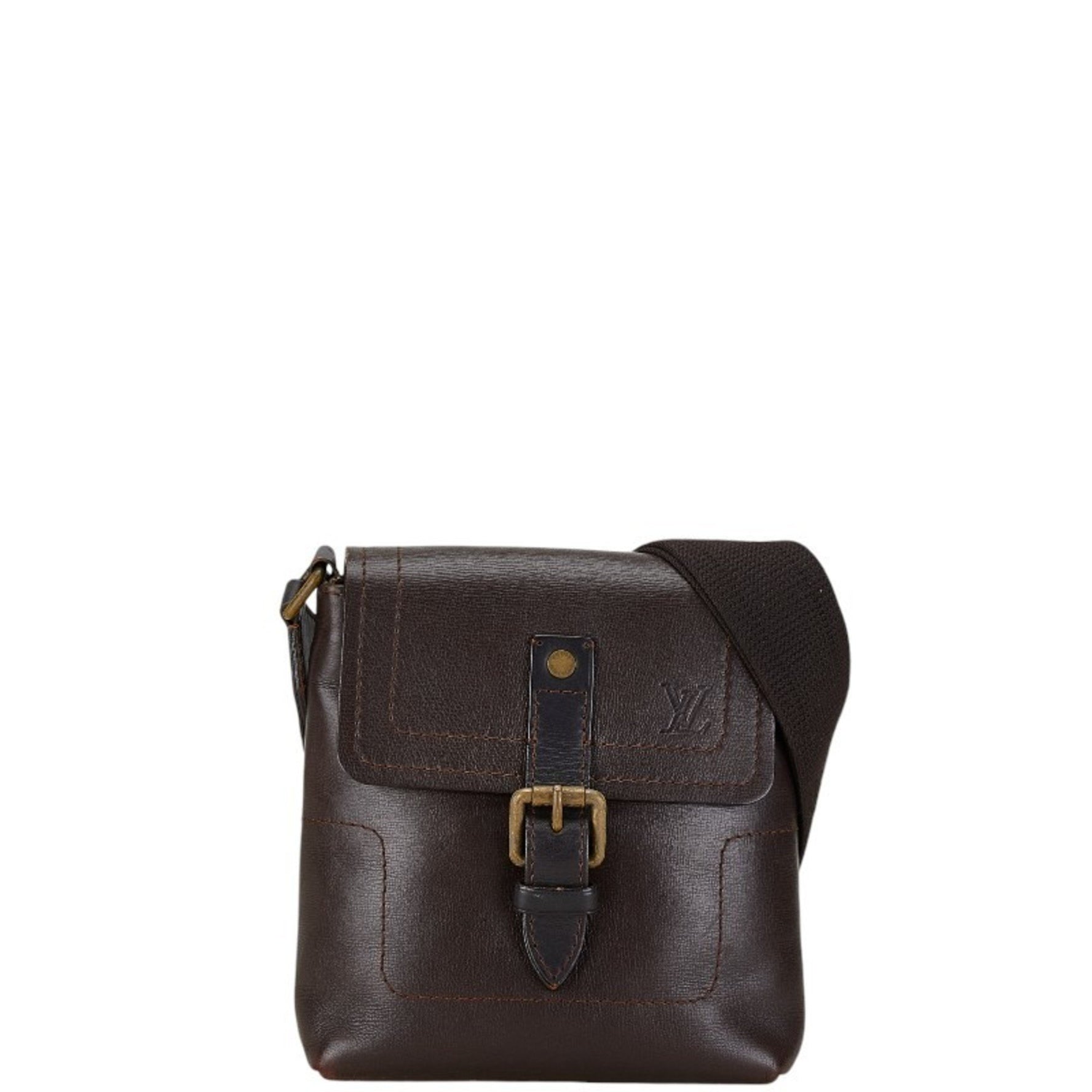 Louis Vuitton Utah Yuma Shoulder Bag Cafe Brown Leather
