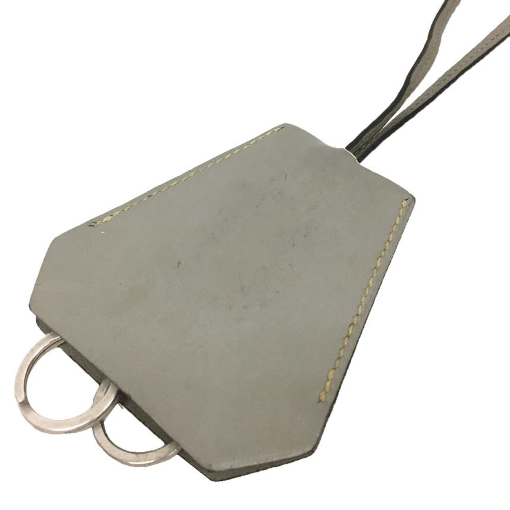 Hermes Leather Crochet Necklace Keybell Key Ring Holder Charm