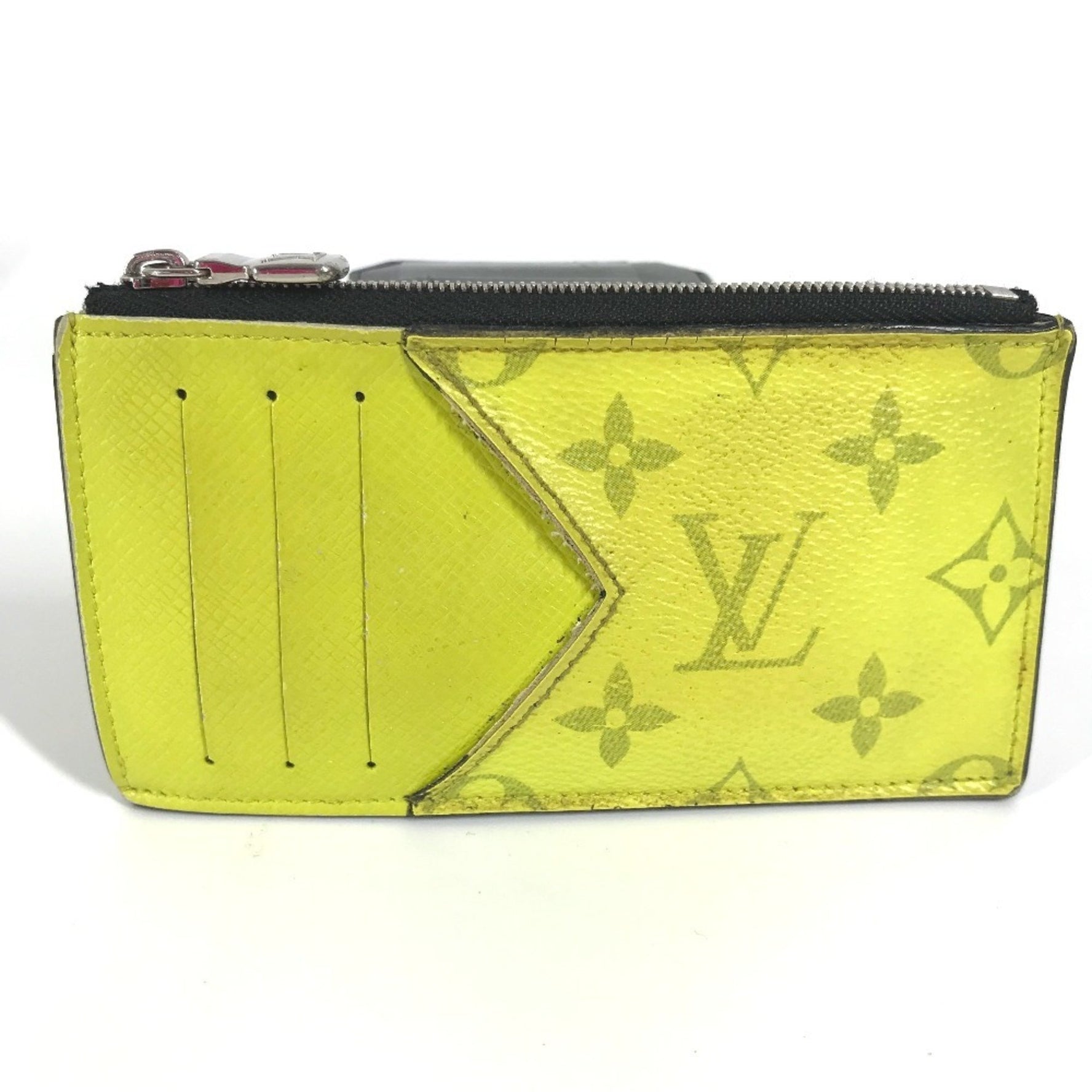 Louis Vuitton Taiga Rama Coin Card Holder Wallet Fragment Case Purse Wallet/Coin Leather Monogram Canvas Men's