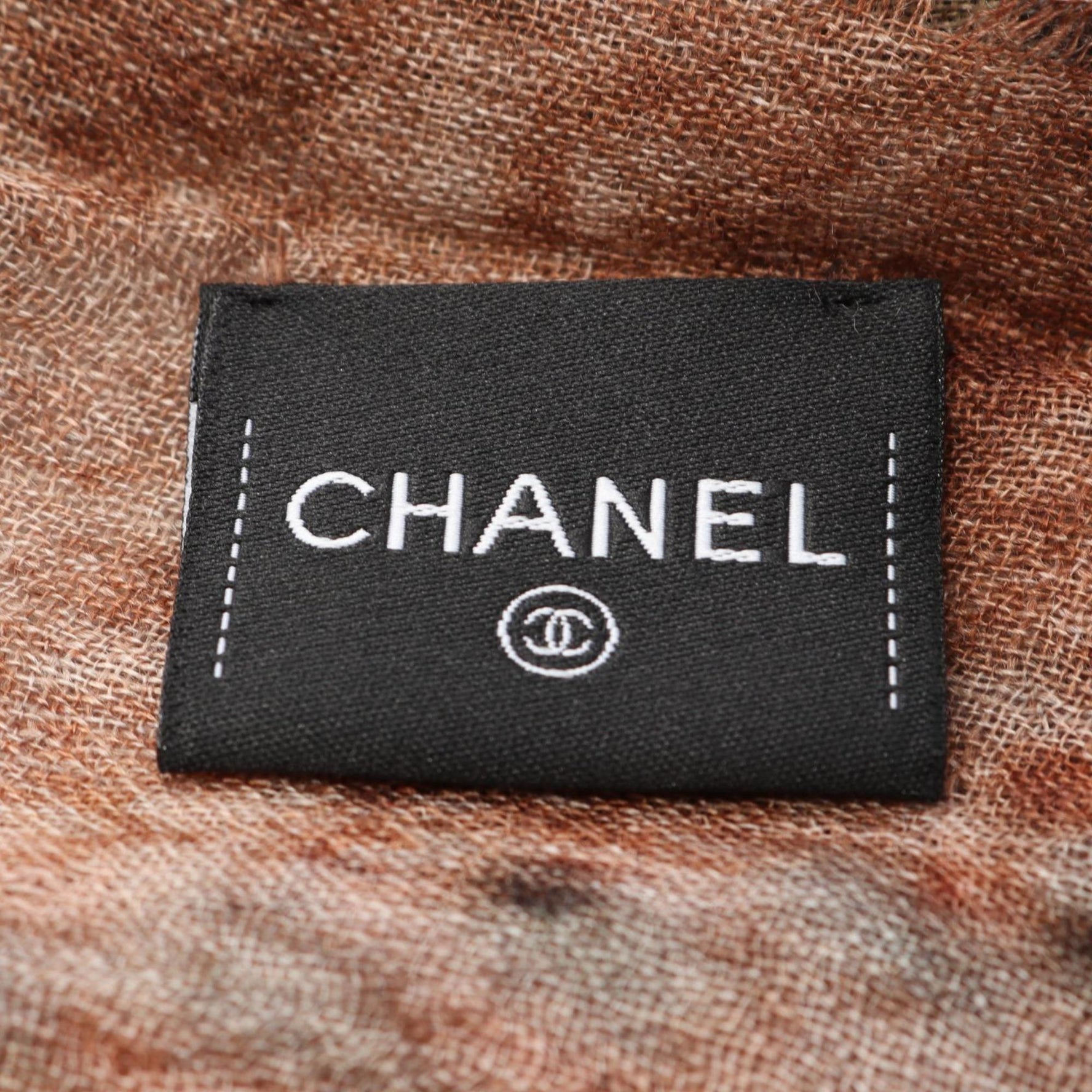 Chanel Coco Mark Cashmere Scarf/Stole Multicolor