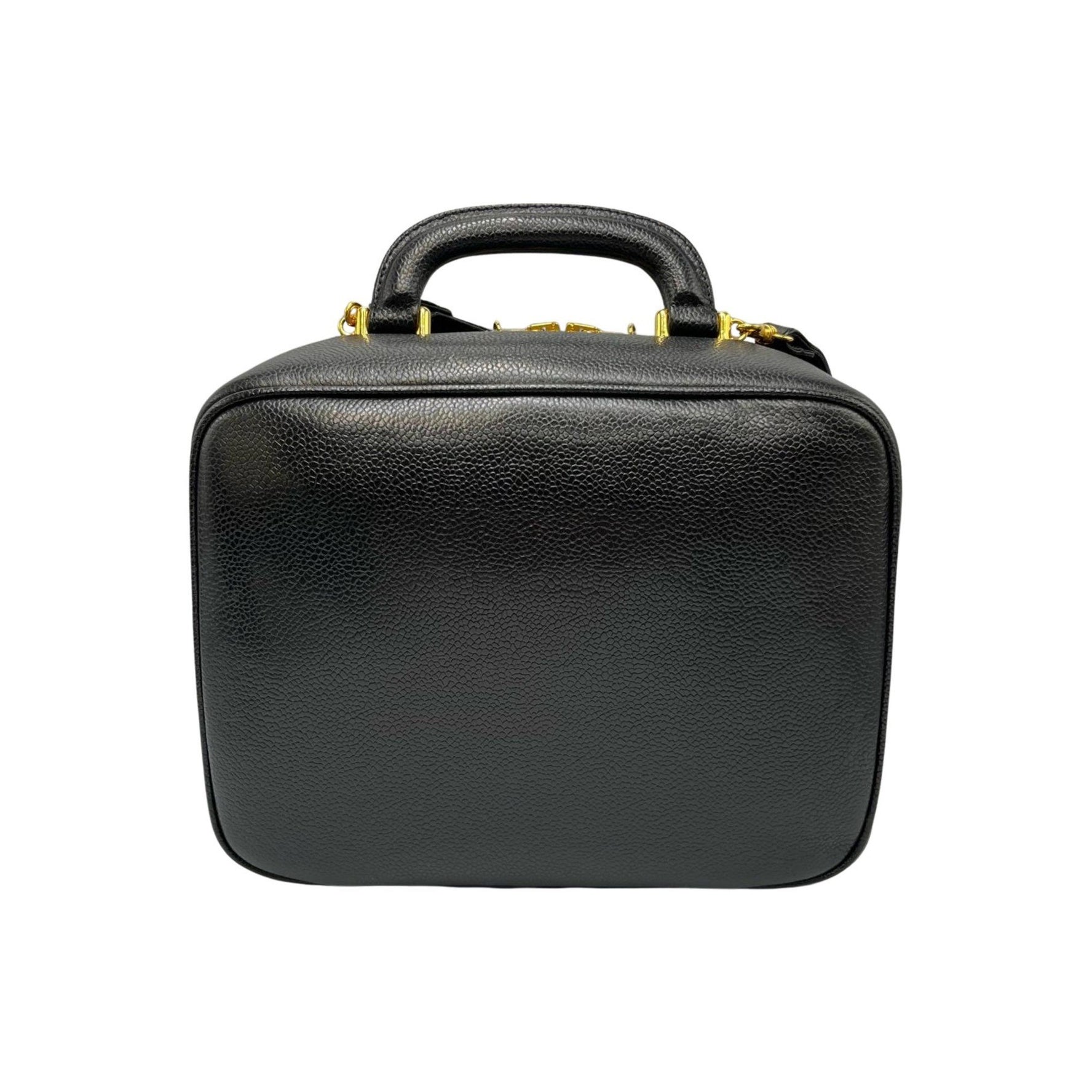 CHANEL Coco Mark Vanity Shoulder Bag in Matte Caviar Leather