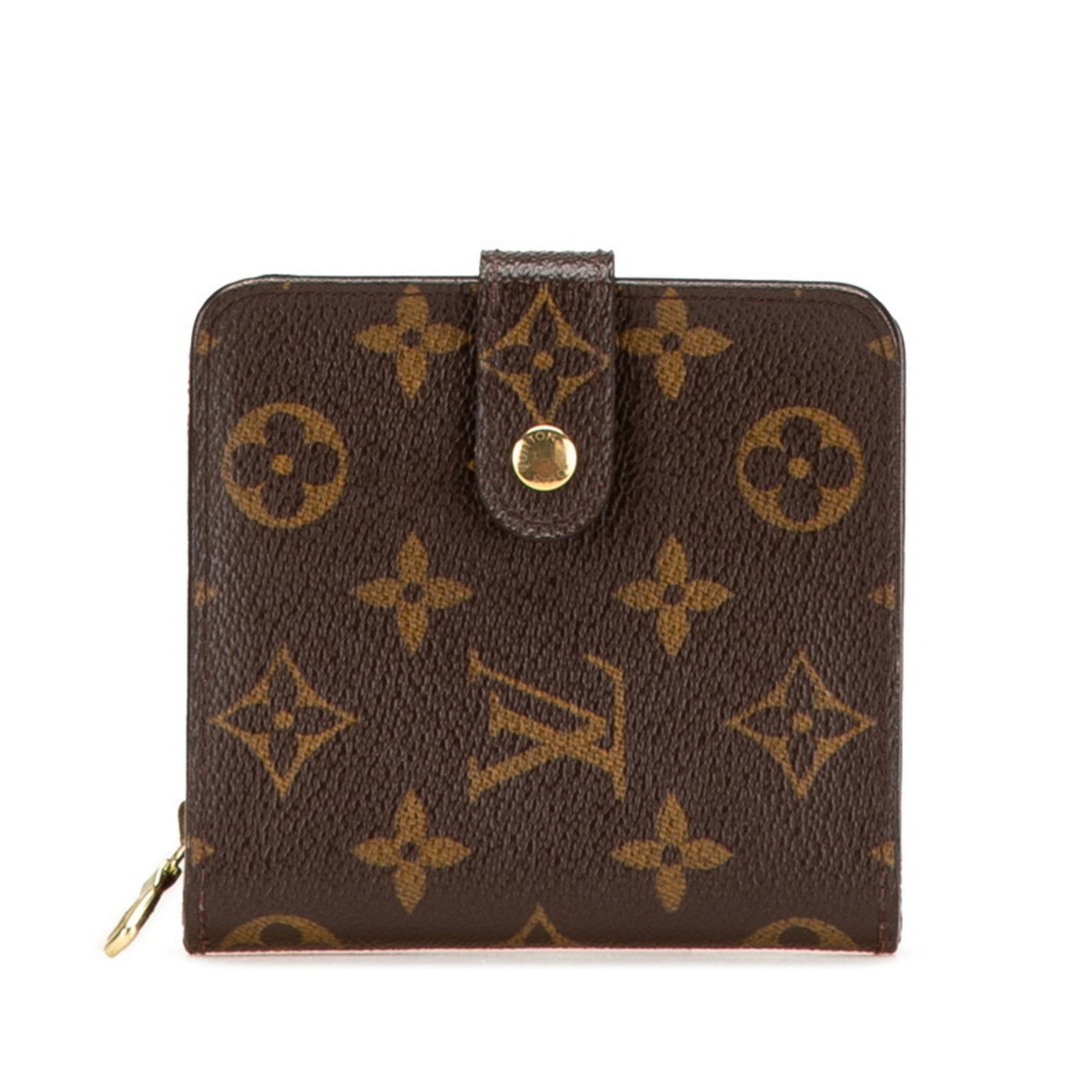 Louis Vuitton Monogram Compact Zip Bifold Wallet Leather