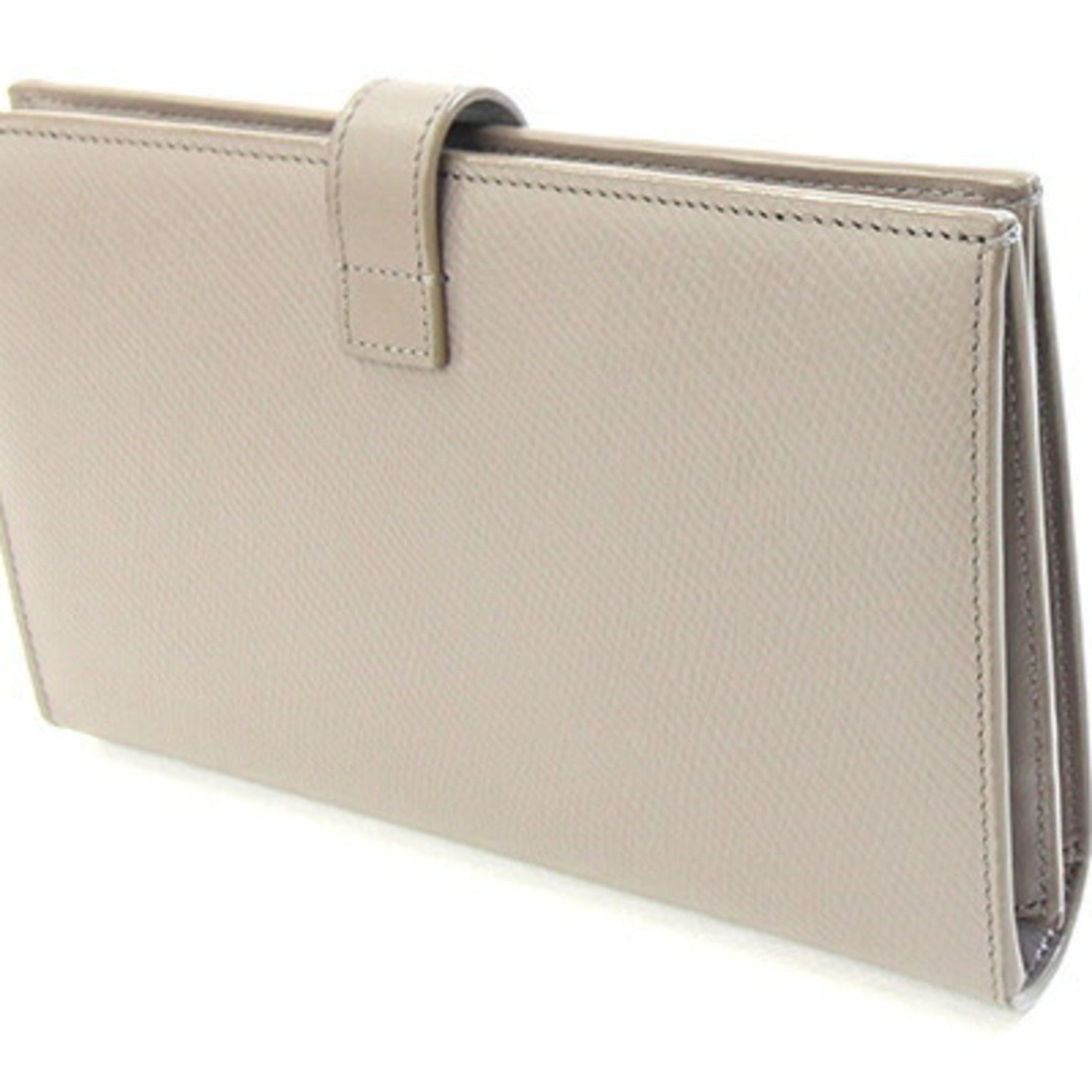Celine Bi-fold Long Wallet with Large Strap, Greige Leather