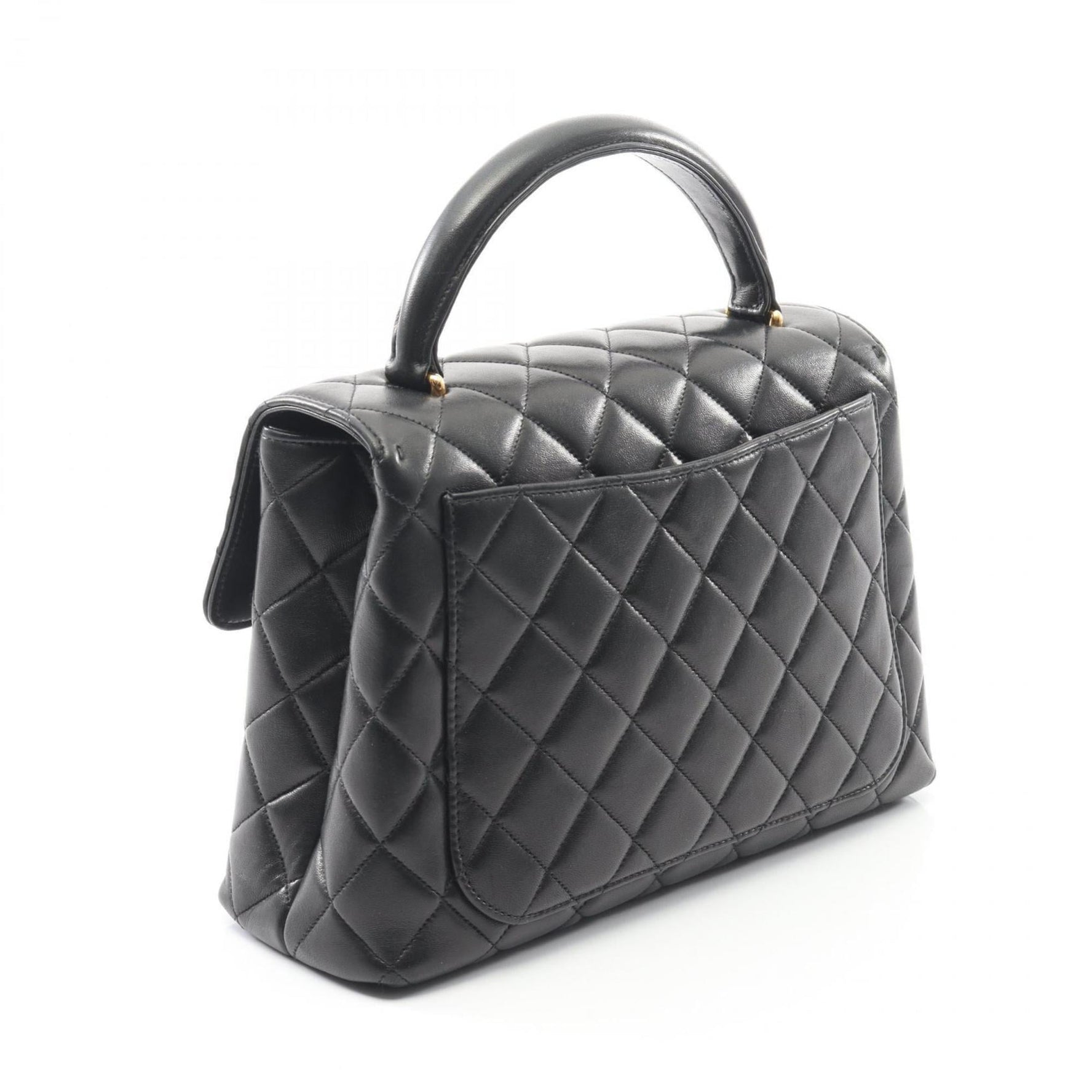 CHANEL Matelasse Top Handle Handbag in Lambskin Leather