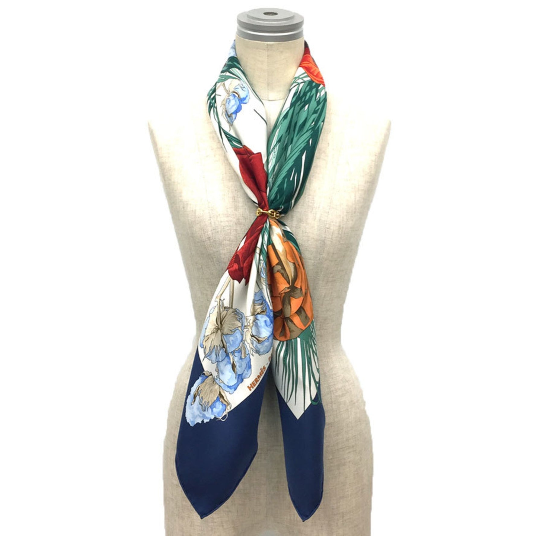 HERMES Carre 90 Scarf Muffler TURBANS DES REINES Princess Turban 100% Silk