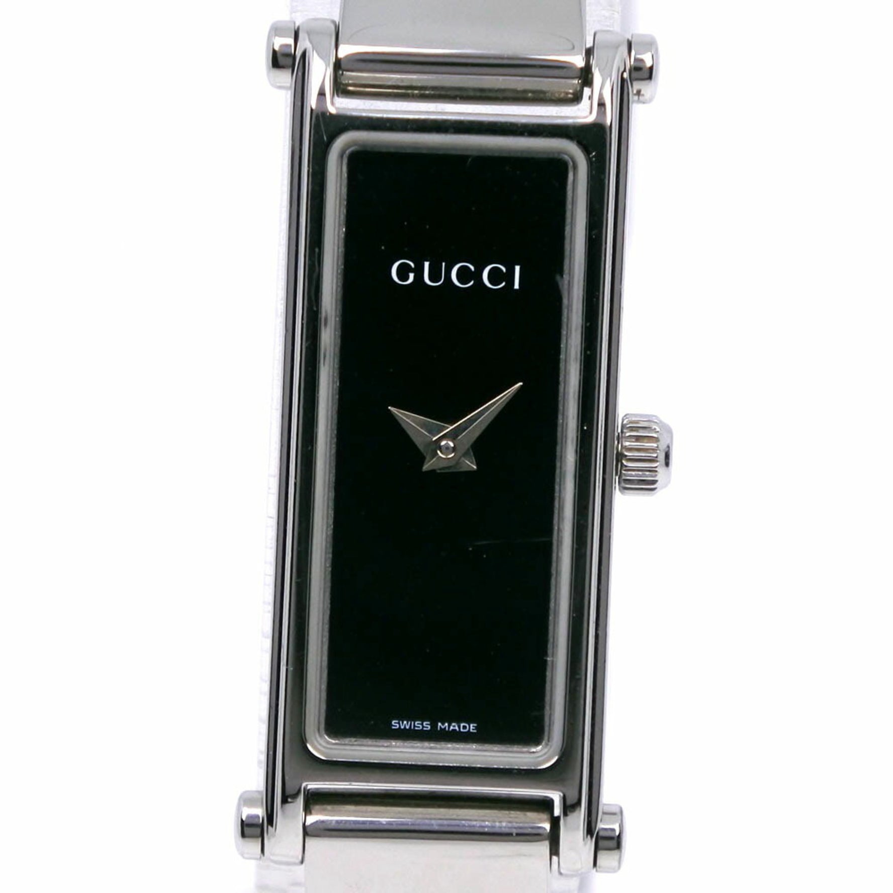 Gucci Watch Stainless Steel Quartz Analog Display Black Dial